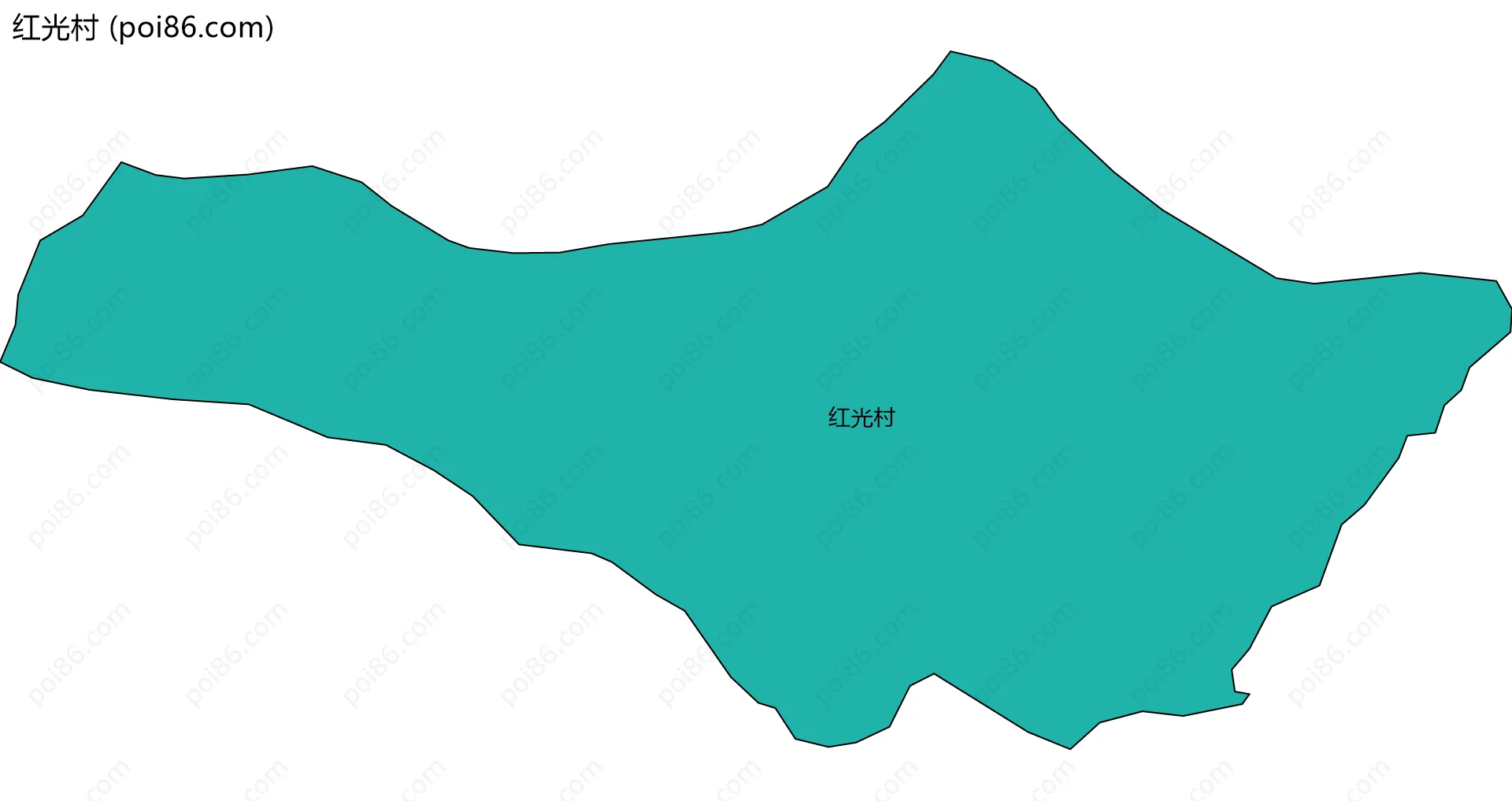 红光村边界地图