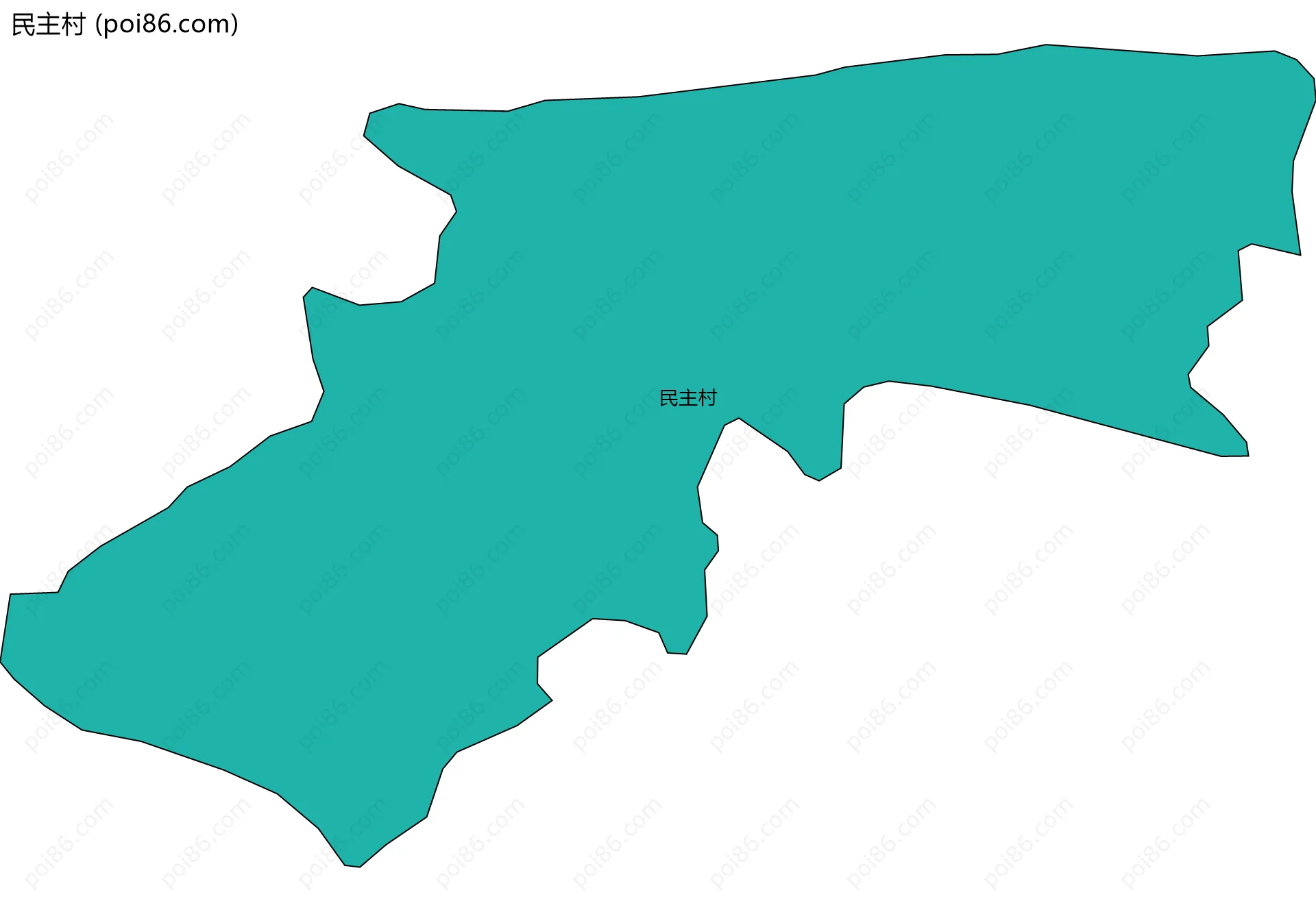民主村边界地图