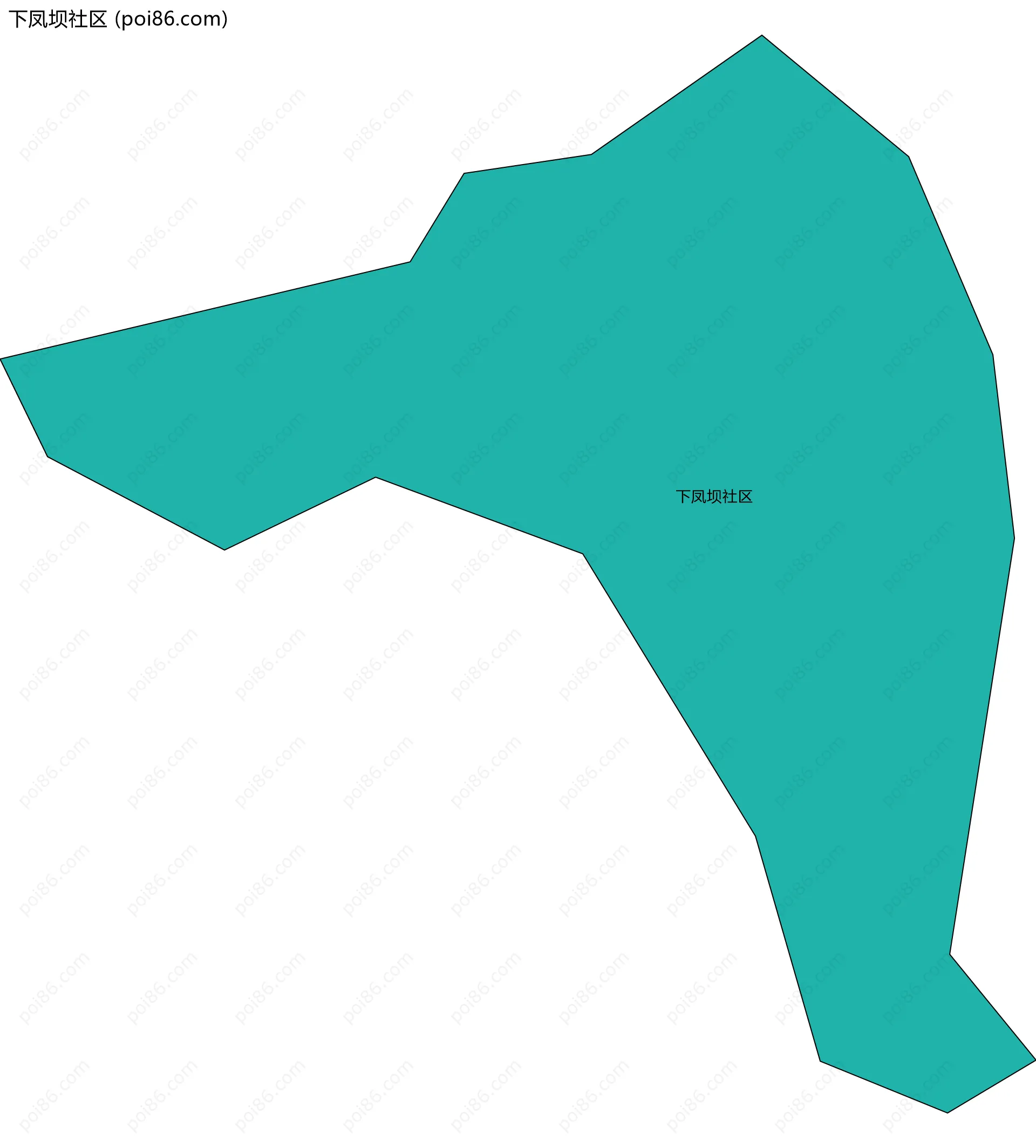 下凤坝社区边界地图