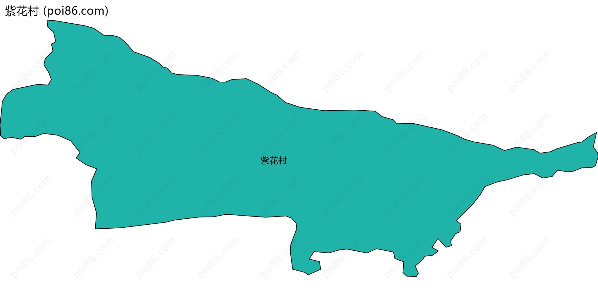 紫花村边界地图