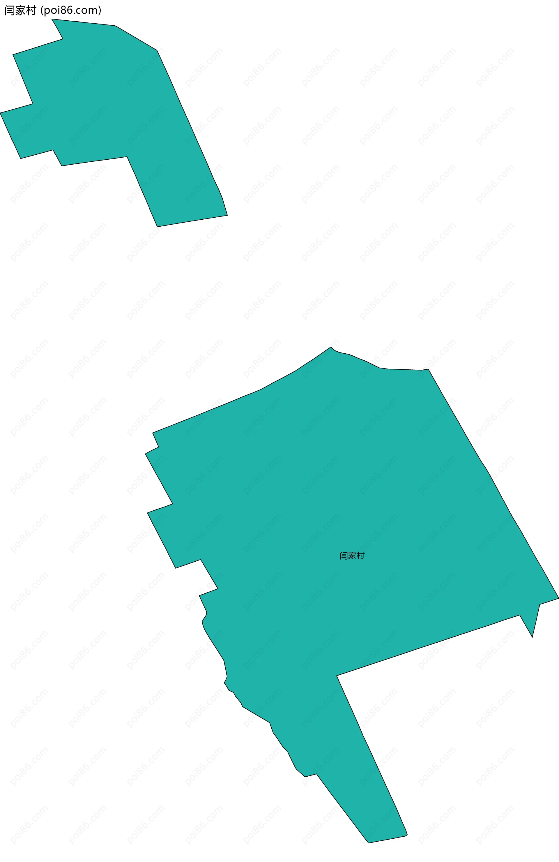 闫家村边界地图