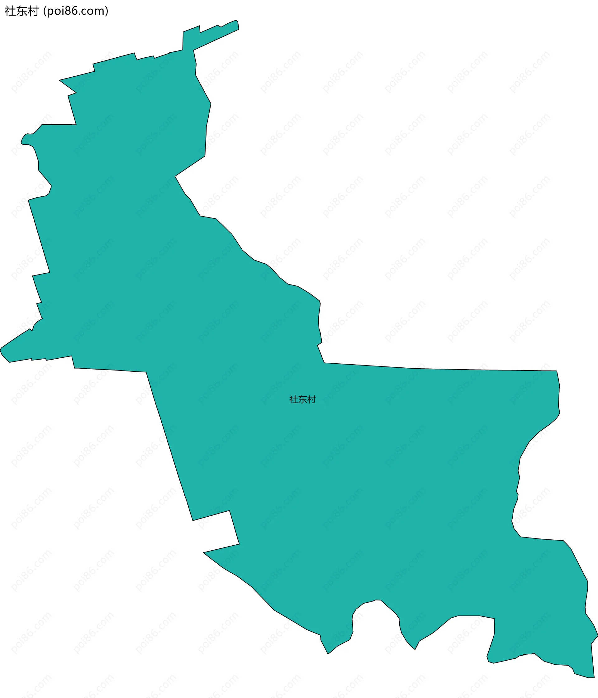 社东村边界地图