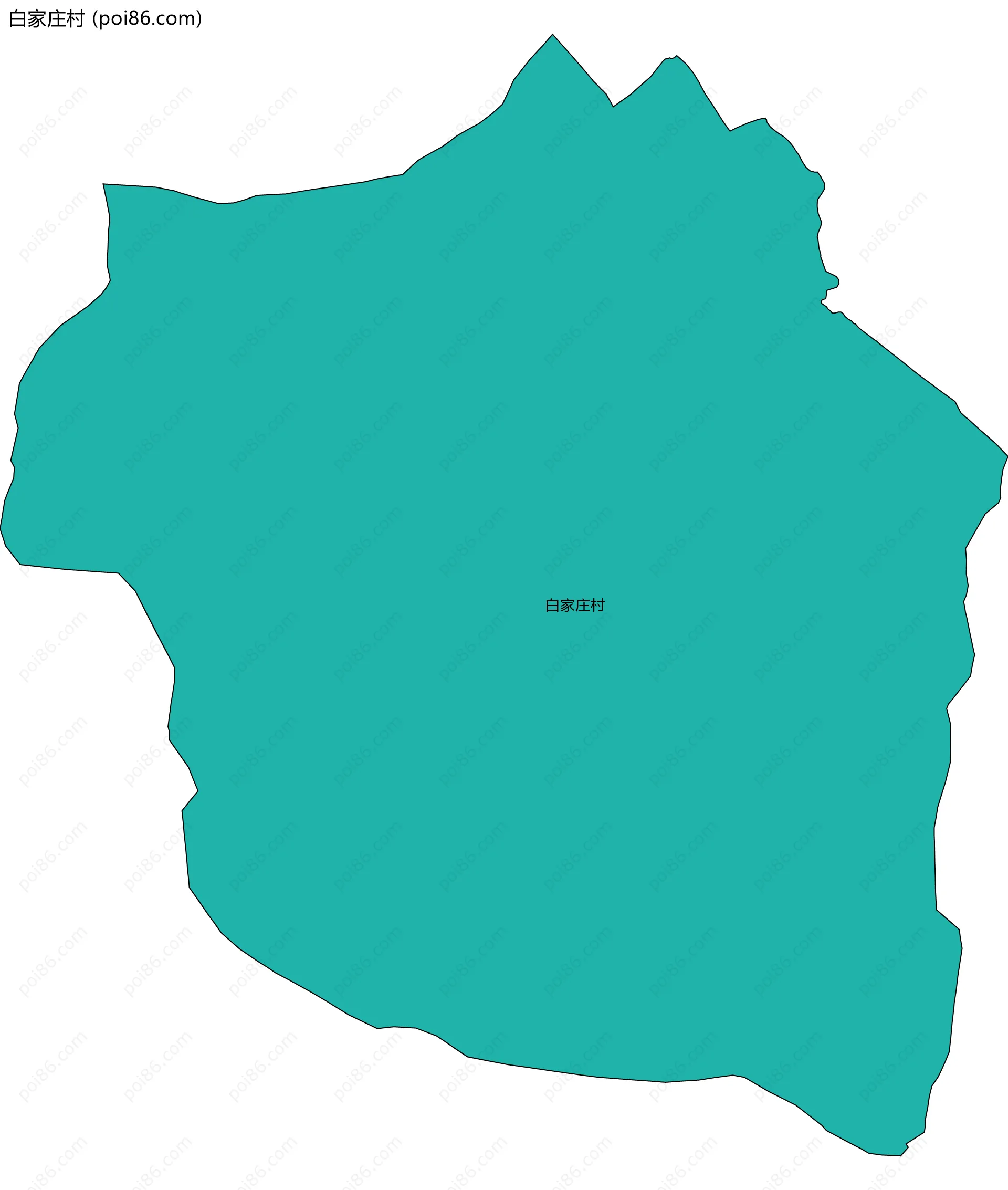 白家庄村边界地图