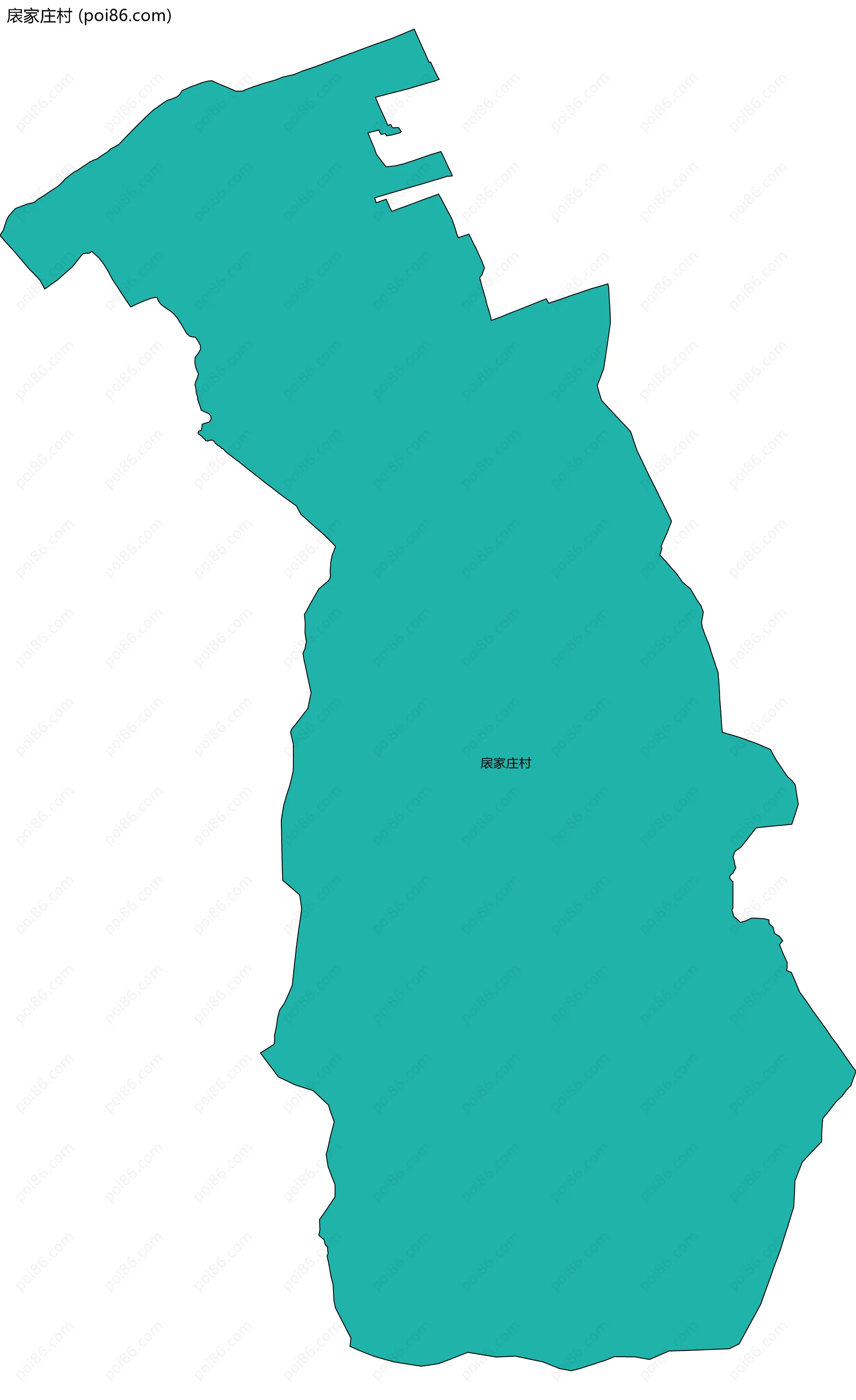 扆家庄村边界地图