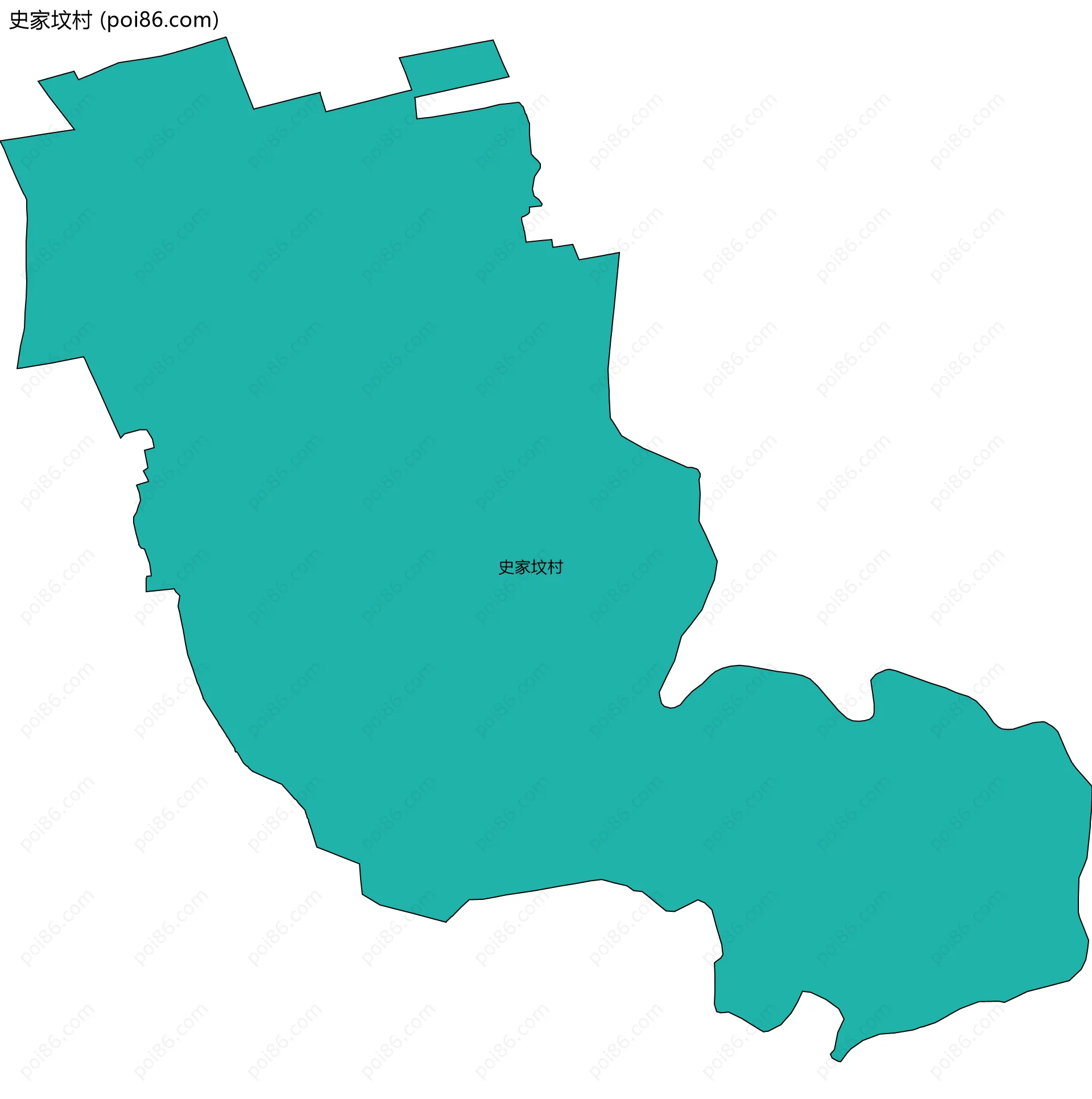 史家坟村边界地图