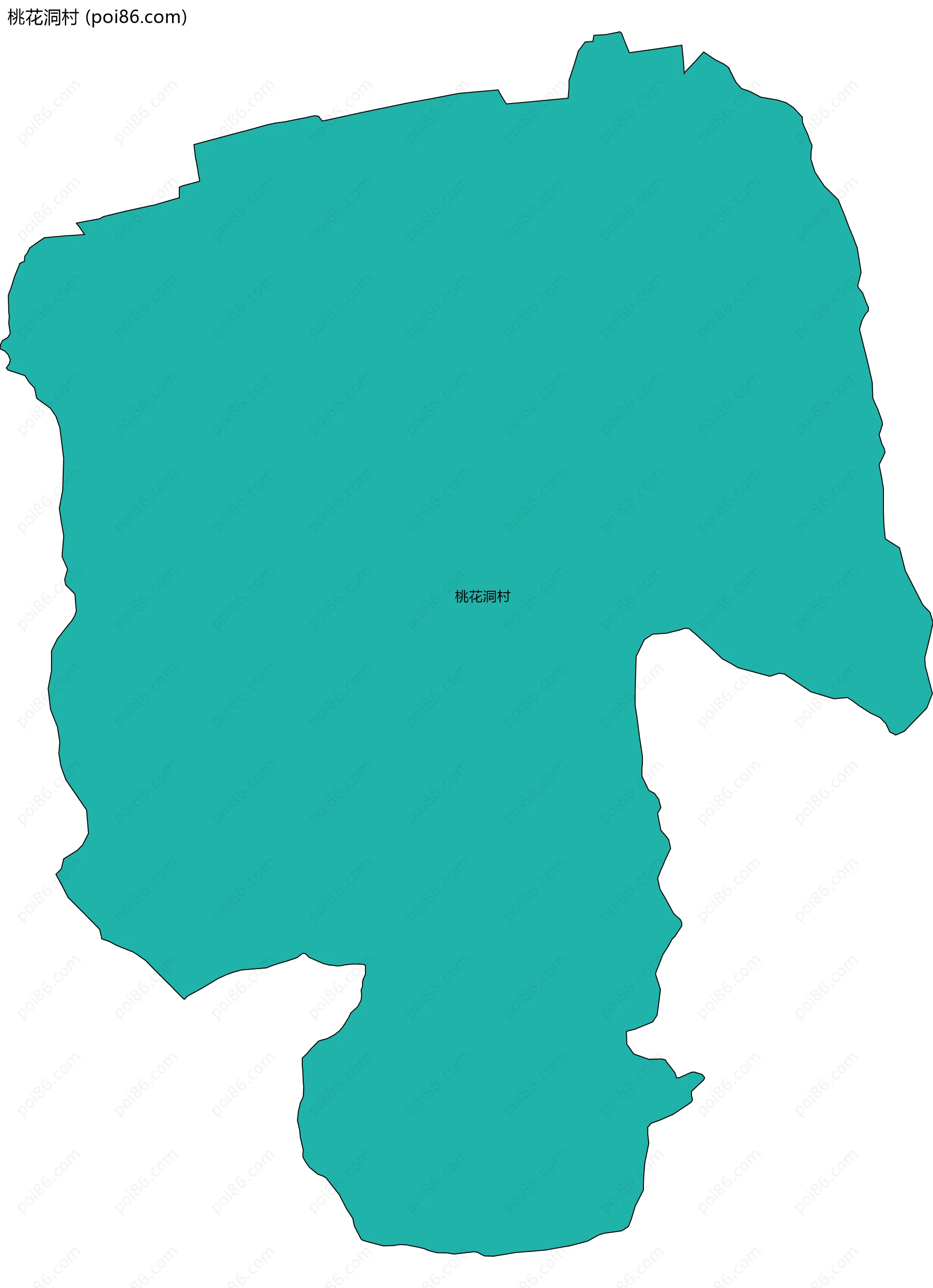 桃花洞村边界地图