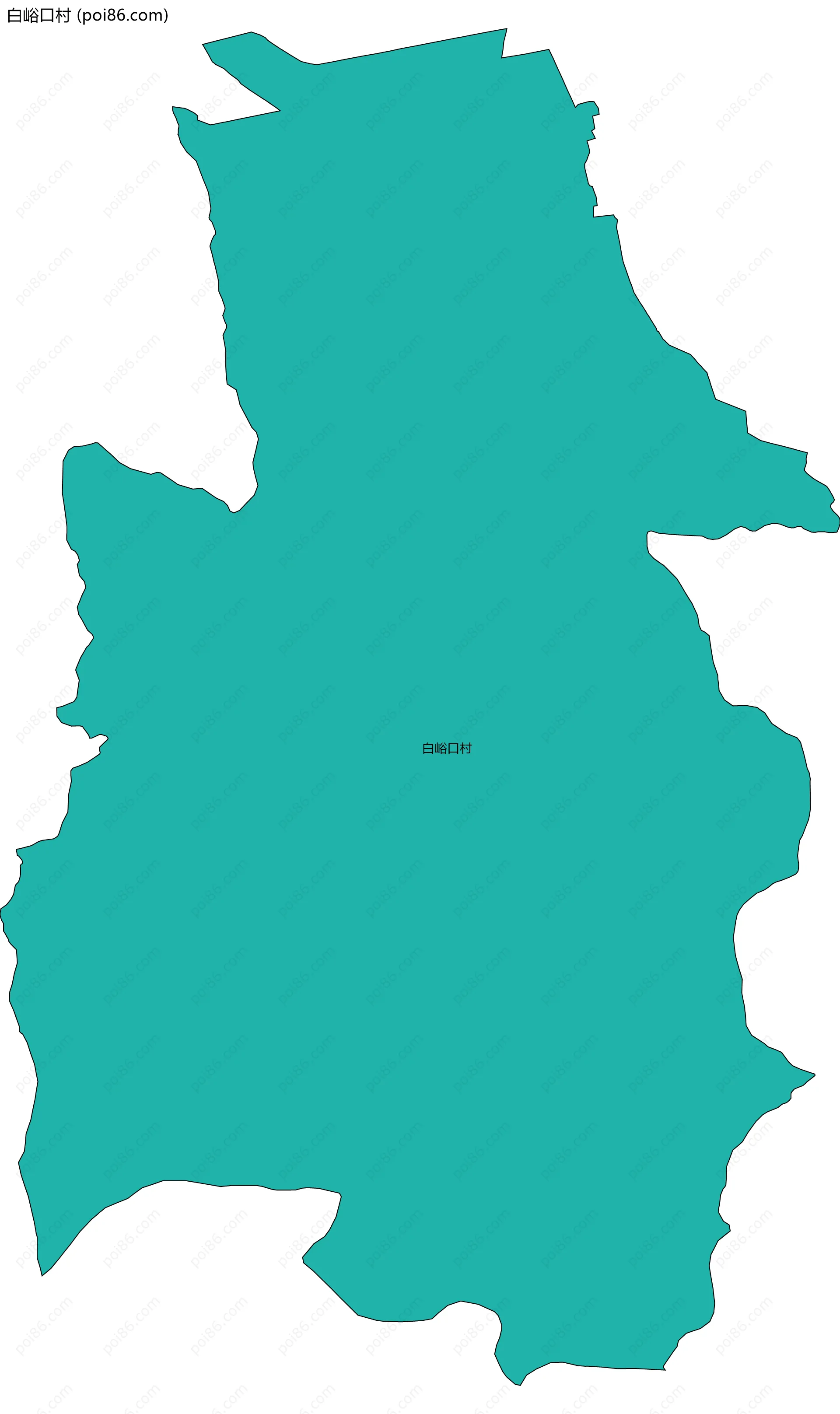 白峪口村边界地图