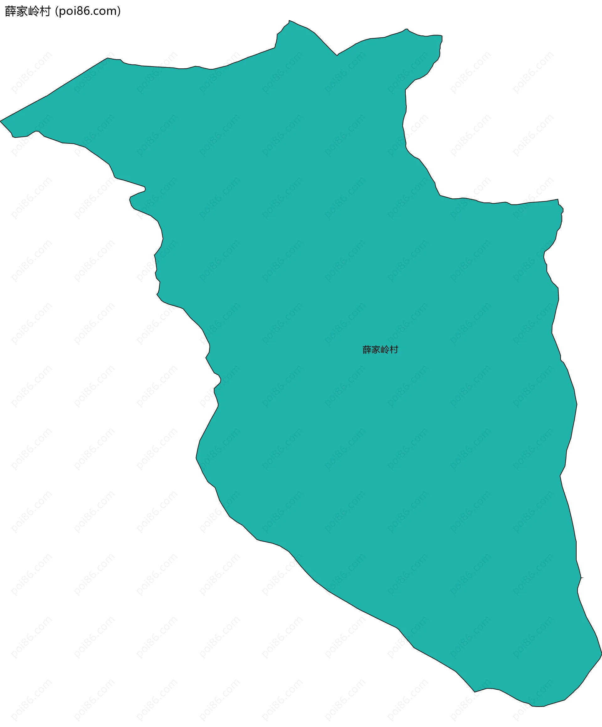 薛家岭村边界地图