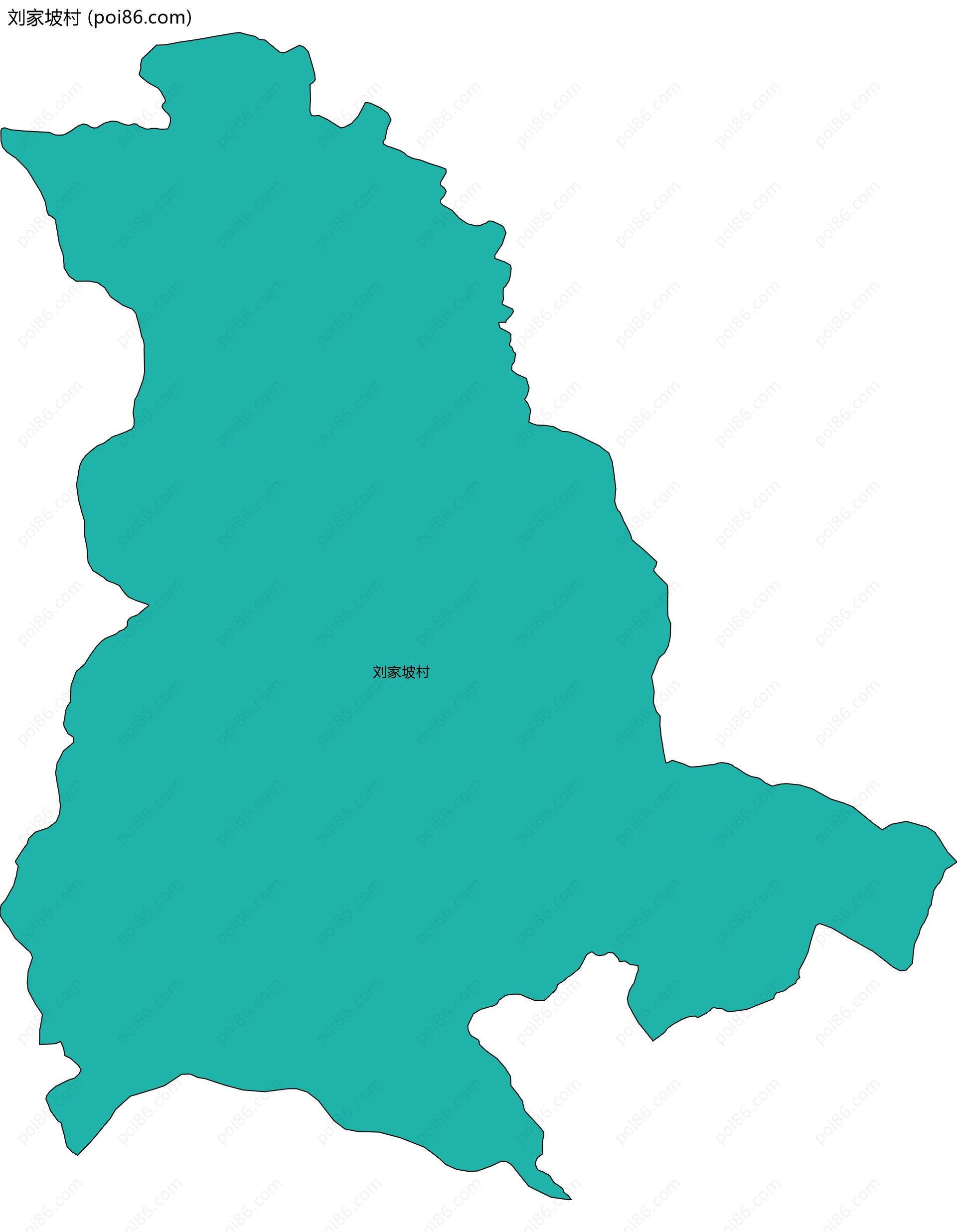 刘家坡村边界地图