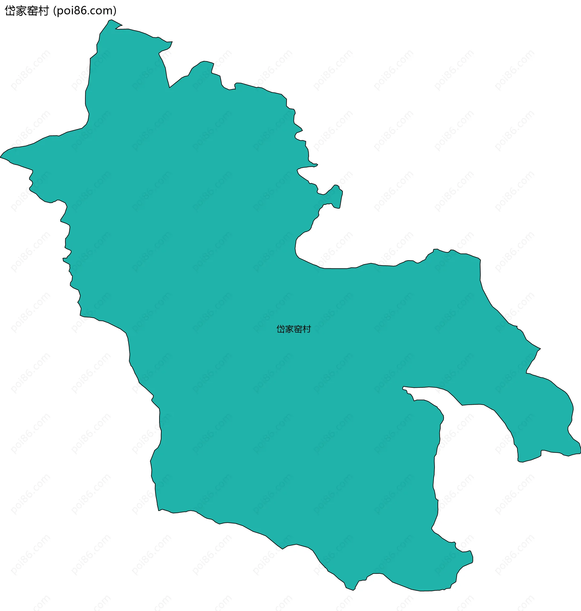 岱家窑村边界地图