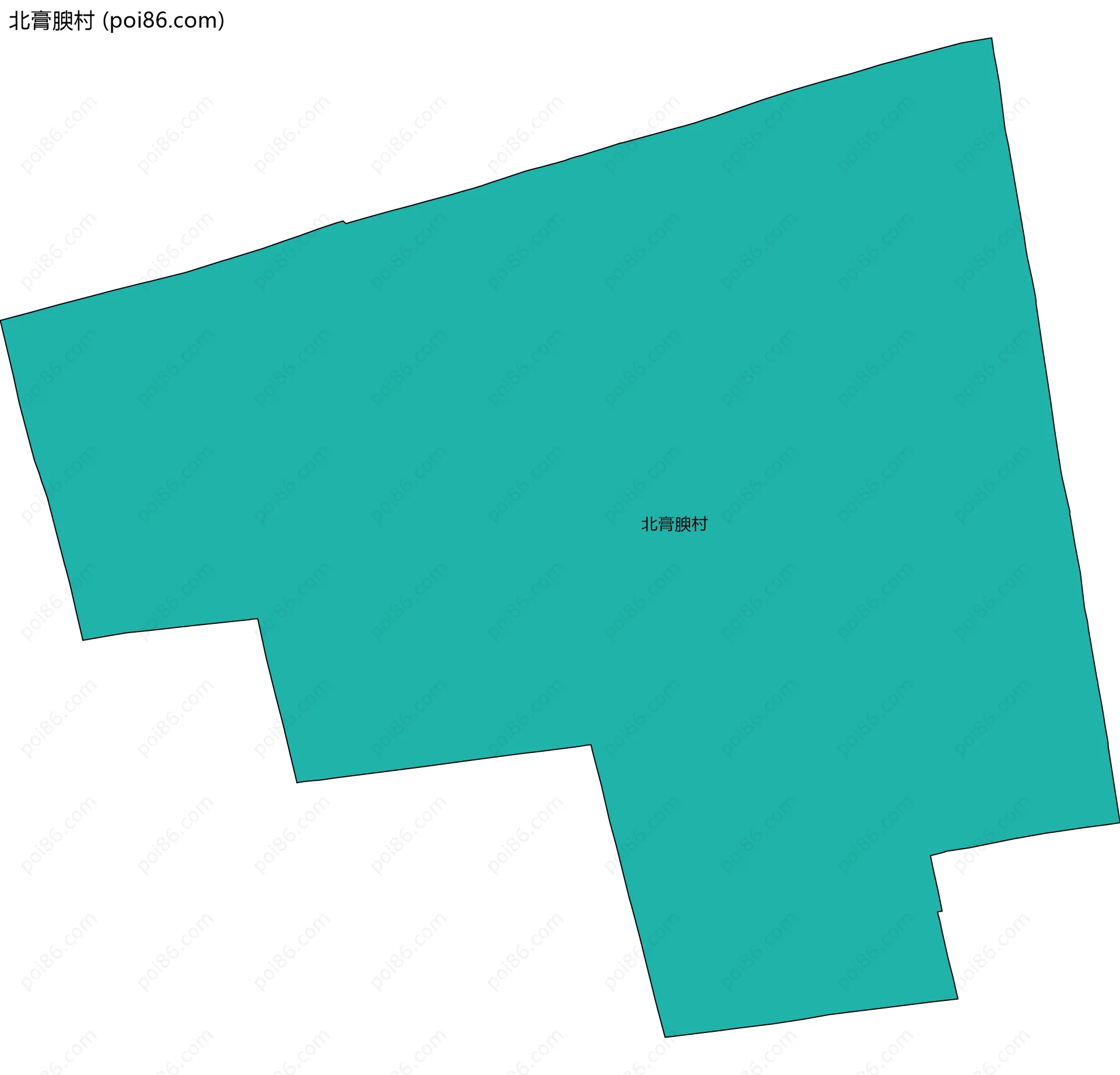 北膏腴村边界地图