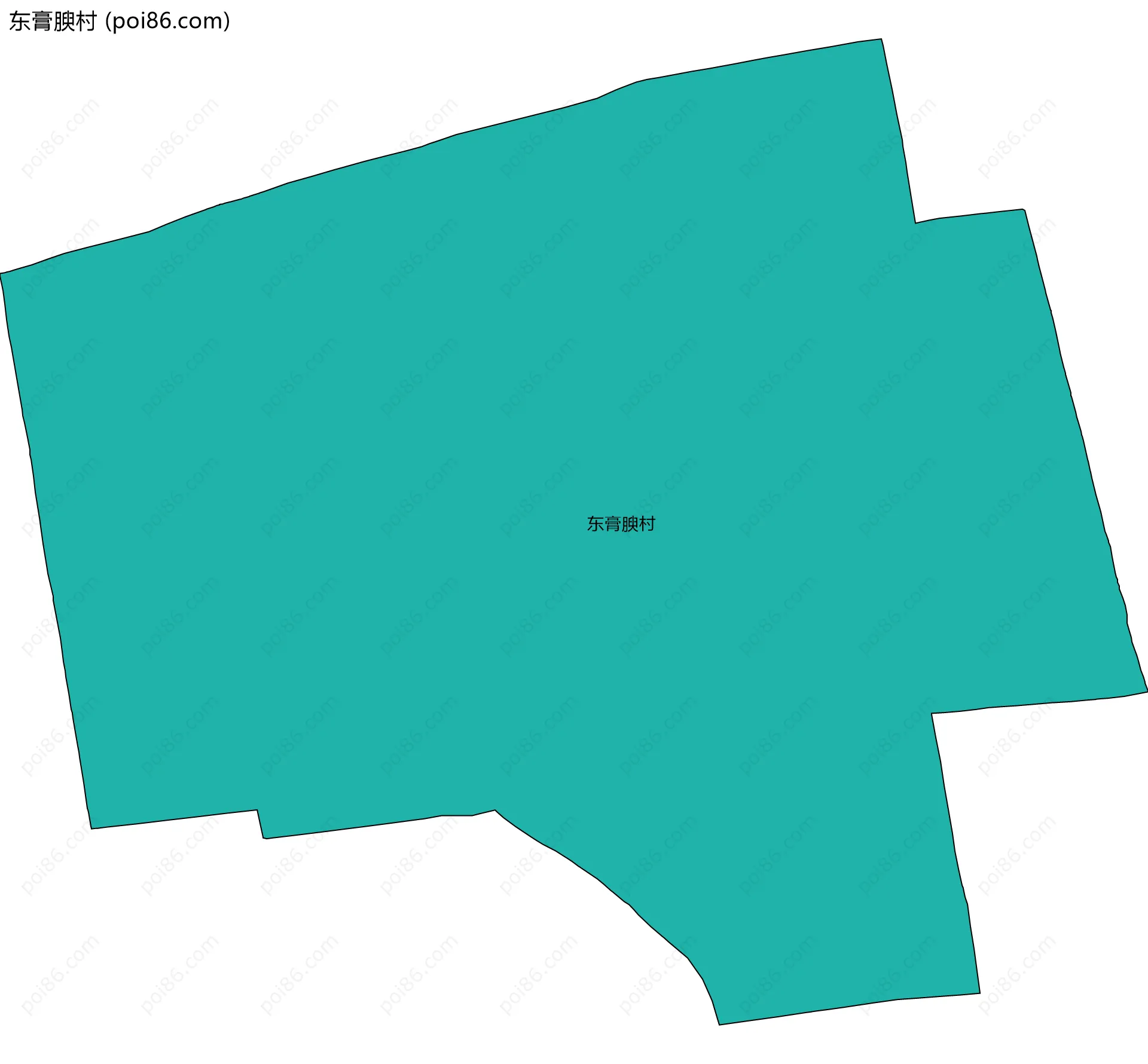 东膏腴村边界地图