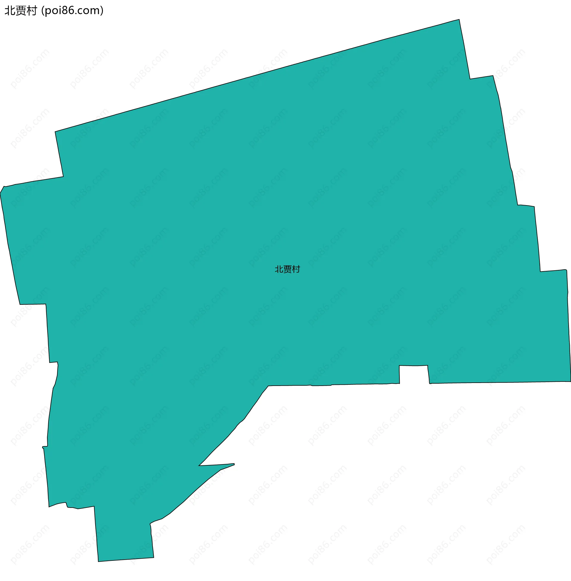 北贾村边界地图
