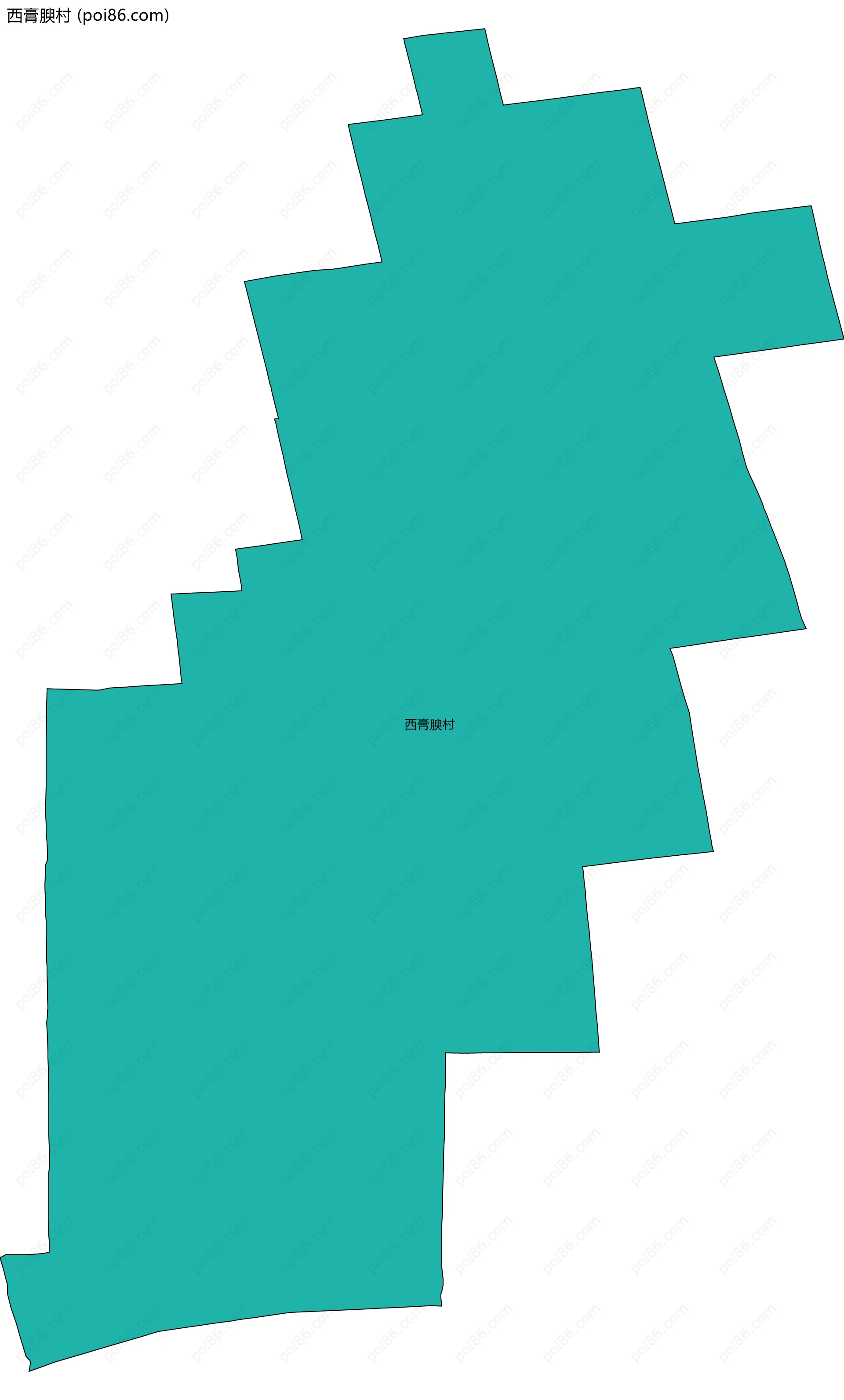 西膏腴村边界地图