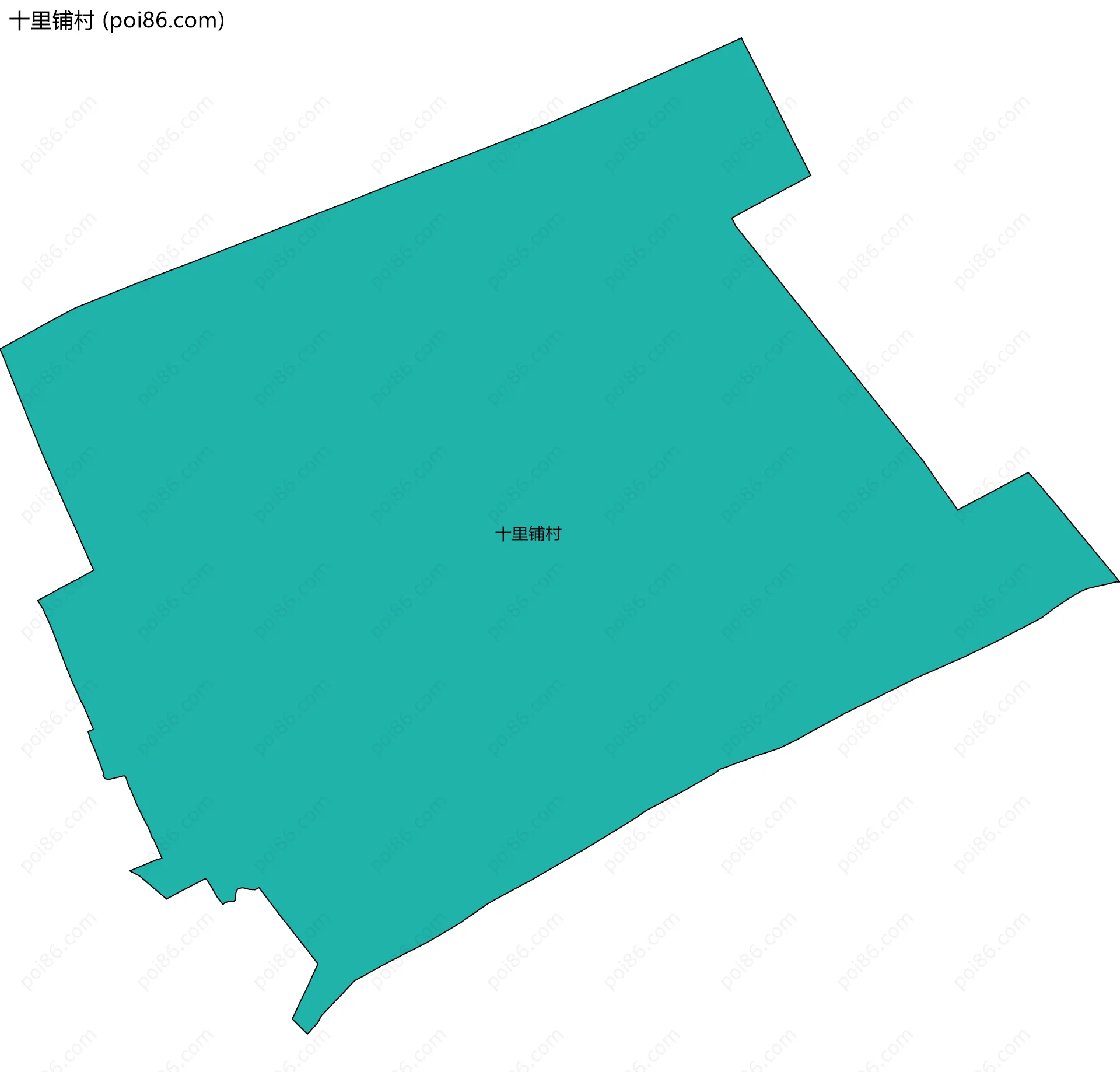 十里铺村边界地图