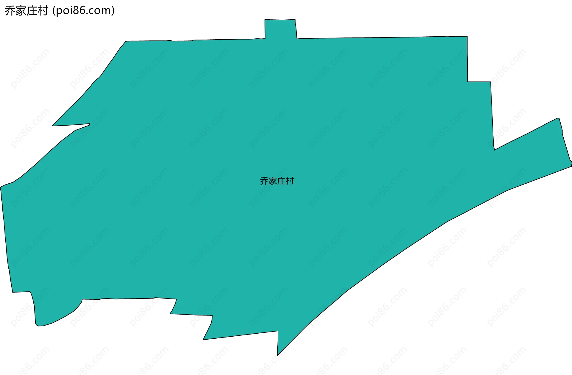 乔家庄村边界地图
