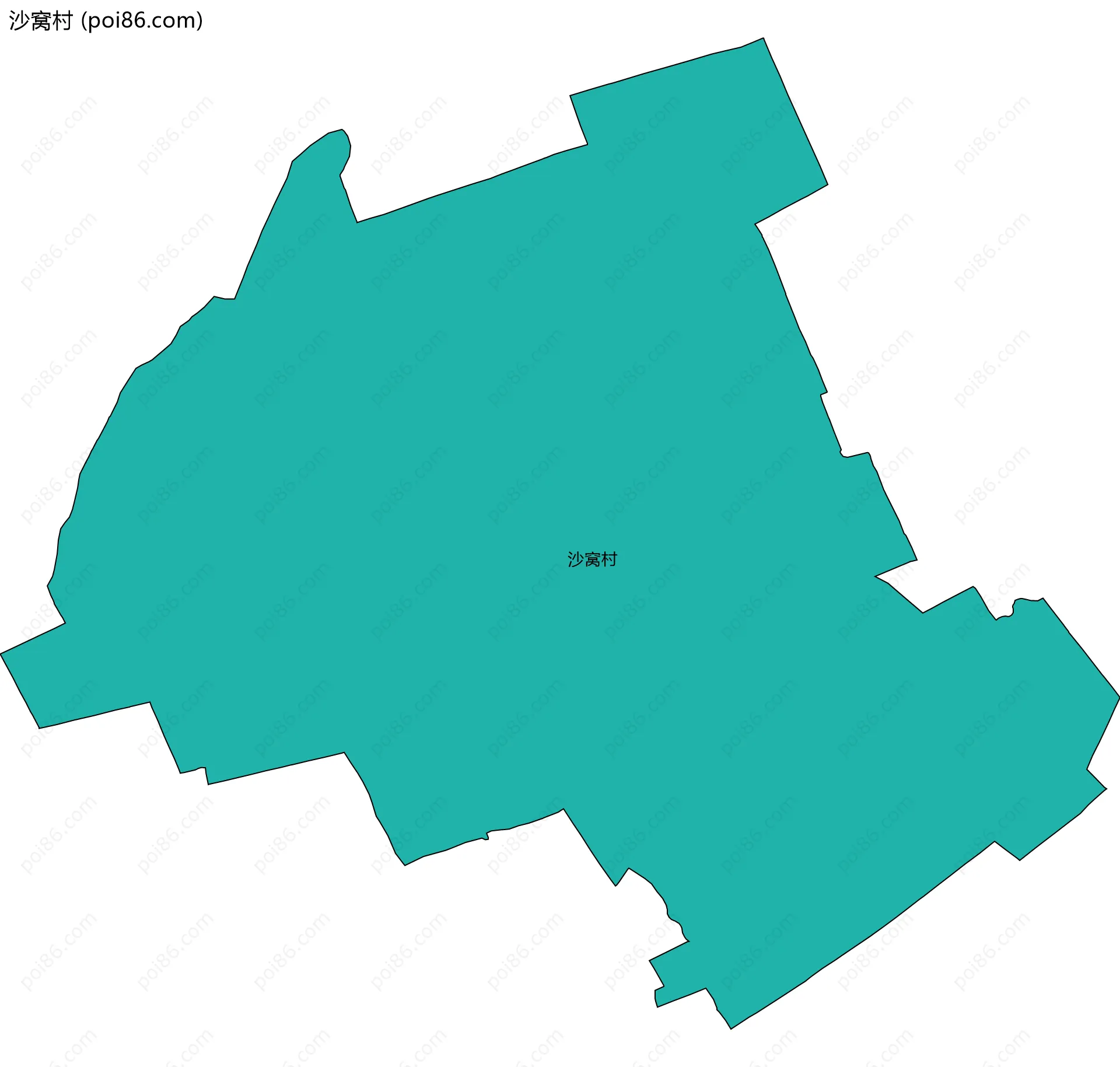 沙窝村边界地图