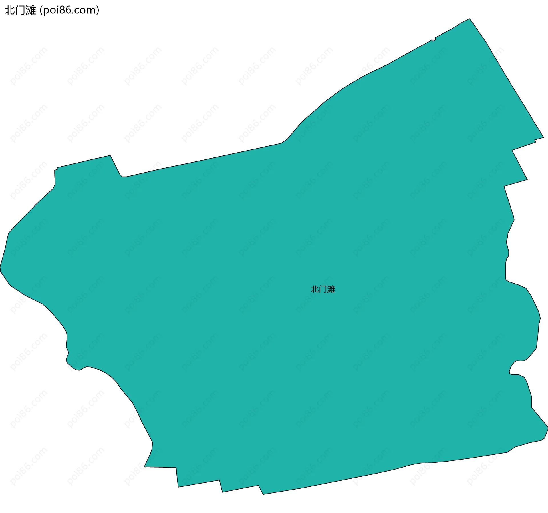 北门滩边界地图