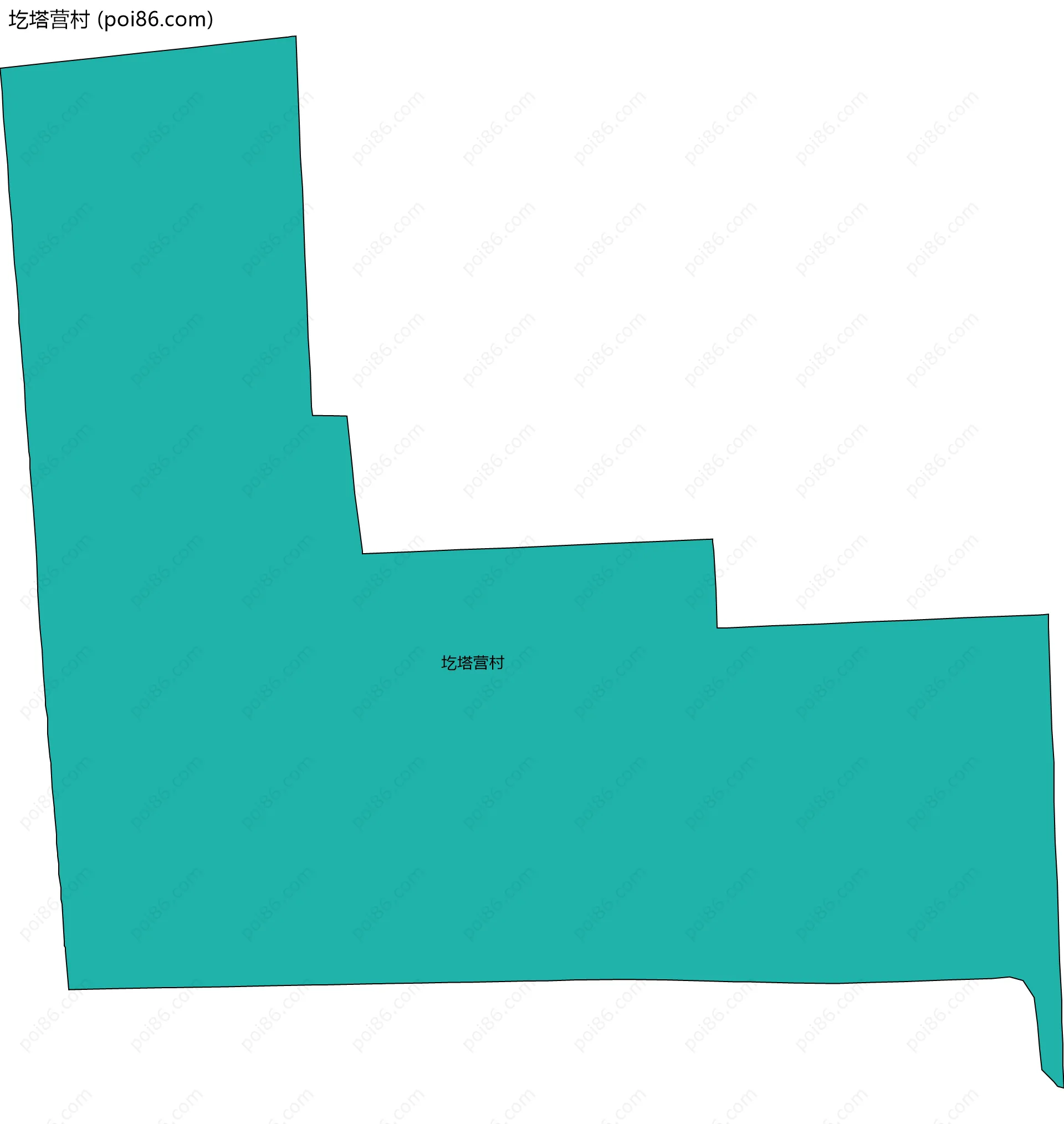 圪塔营村边界地图