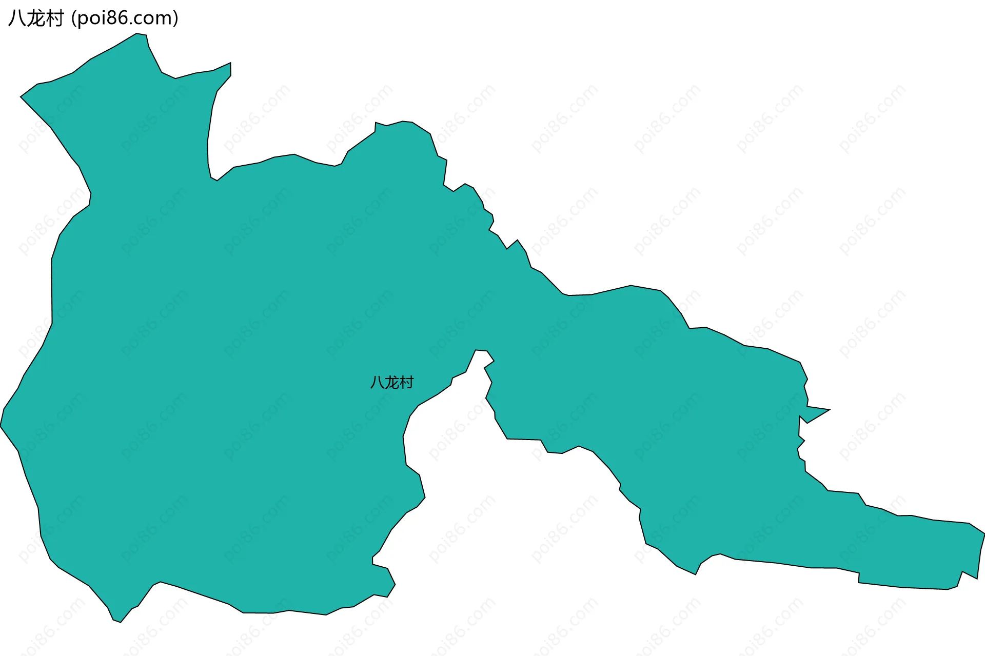 八龙村边界地图