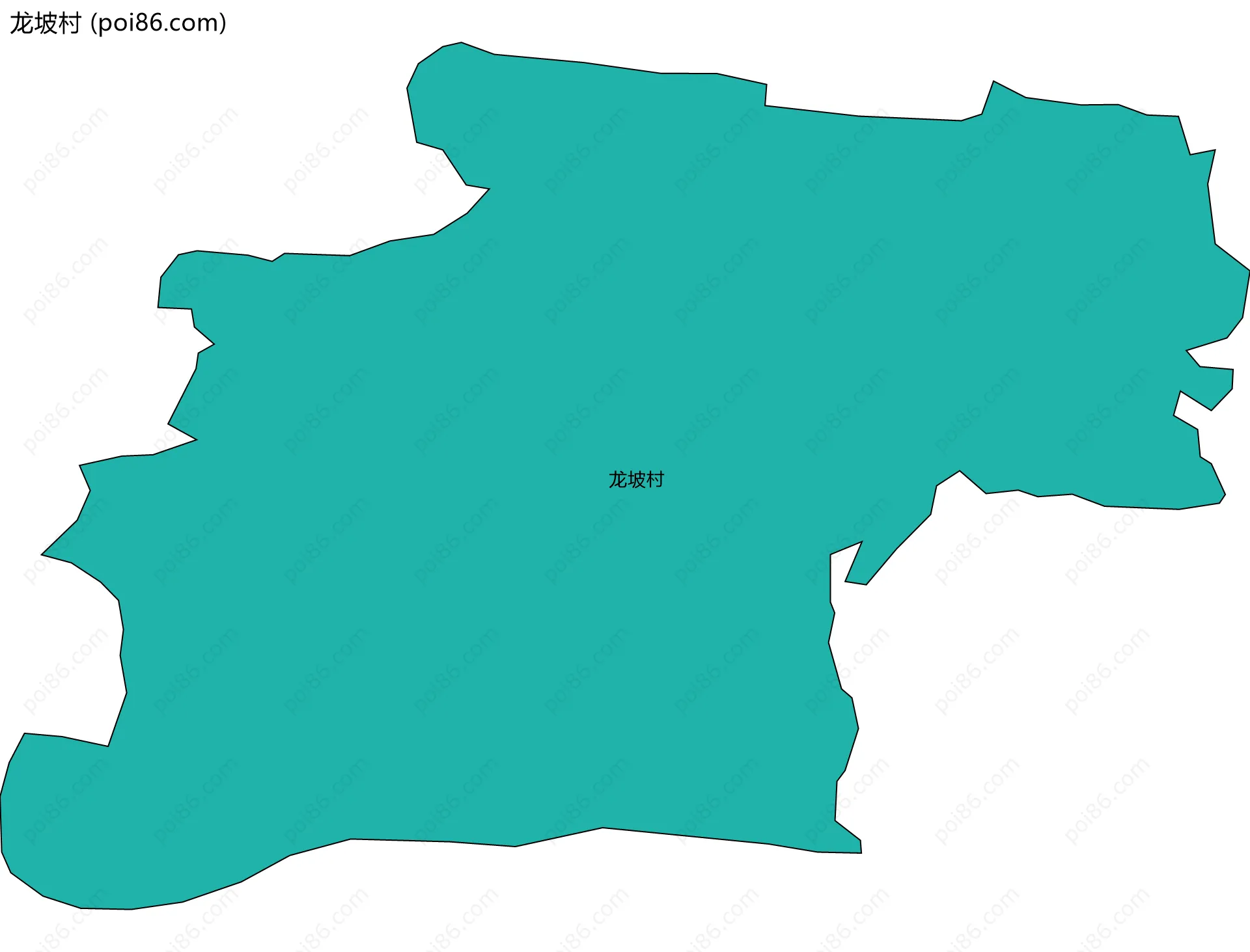 龙坡村边界地图