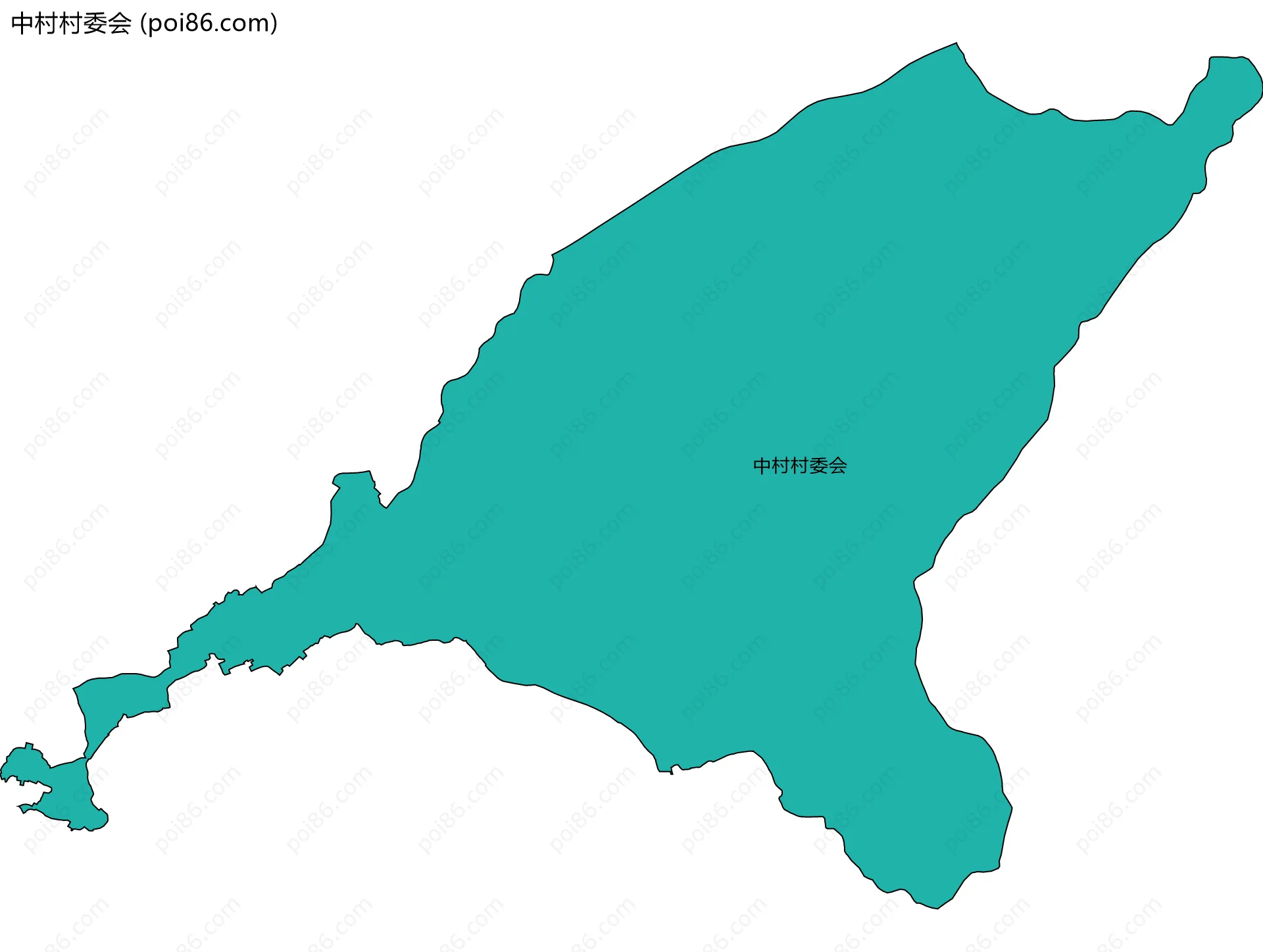 中村村委会边界地图
