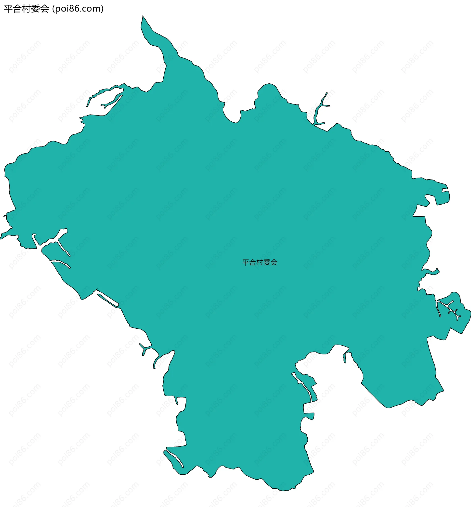 平合村委会边界地图