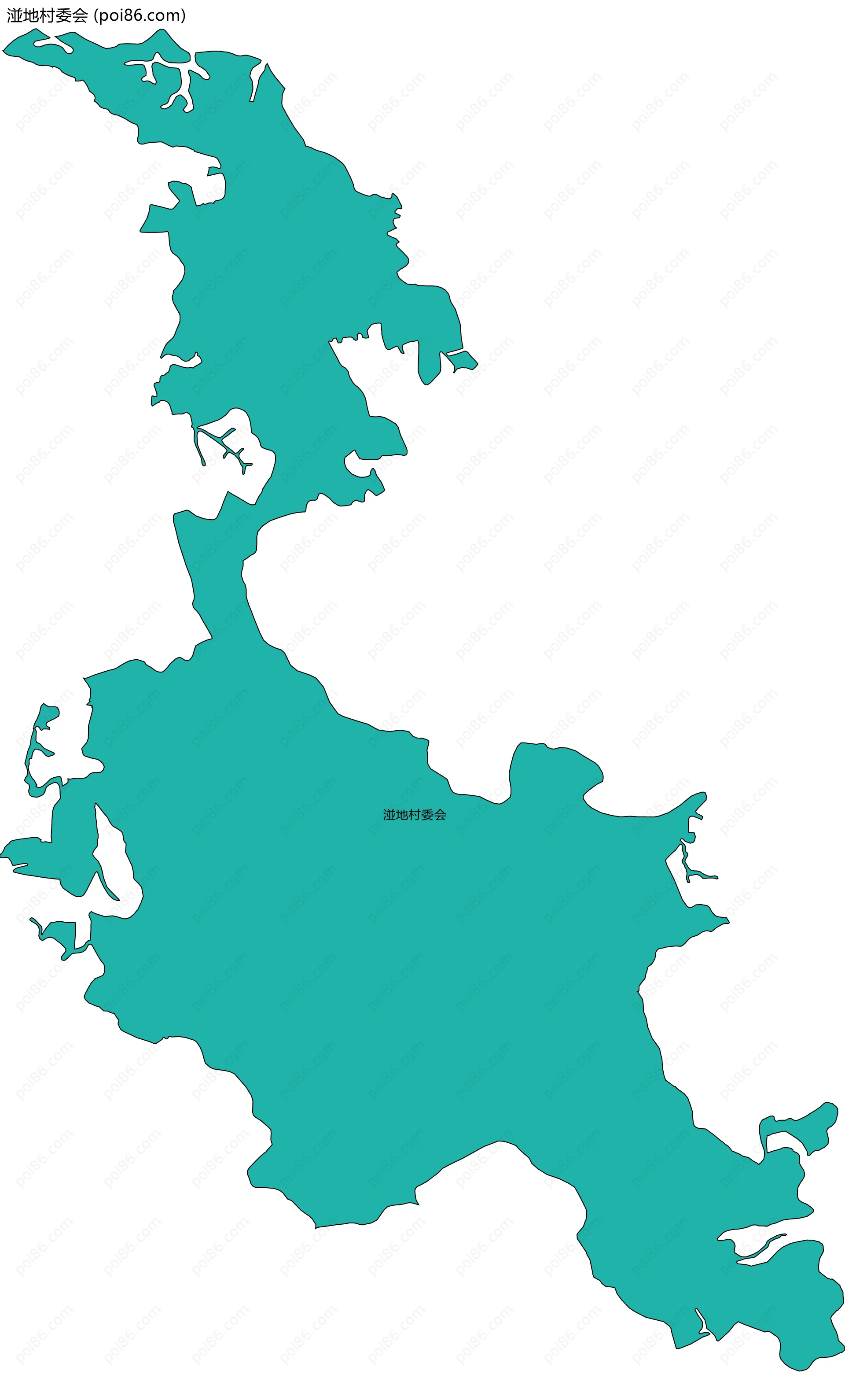 湴地村委会边界地图