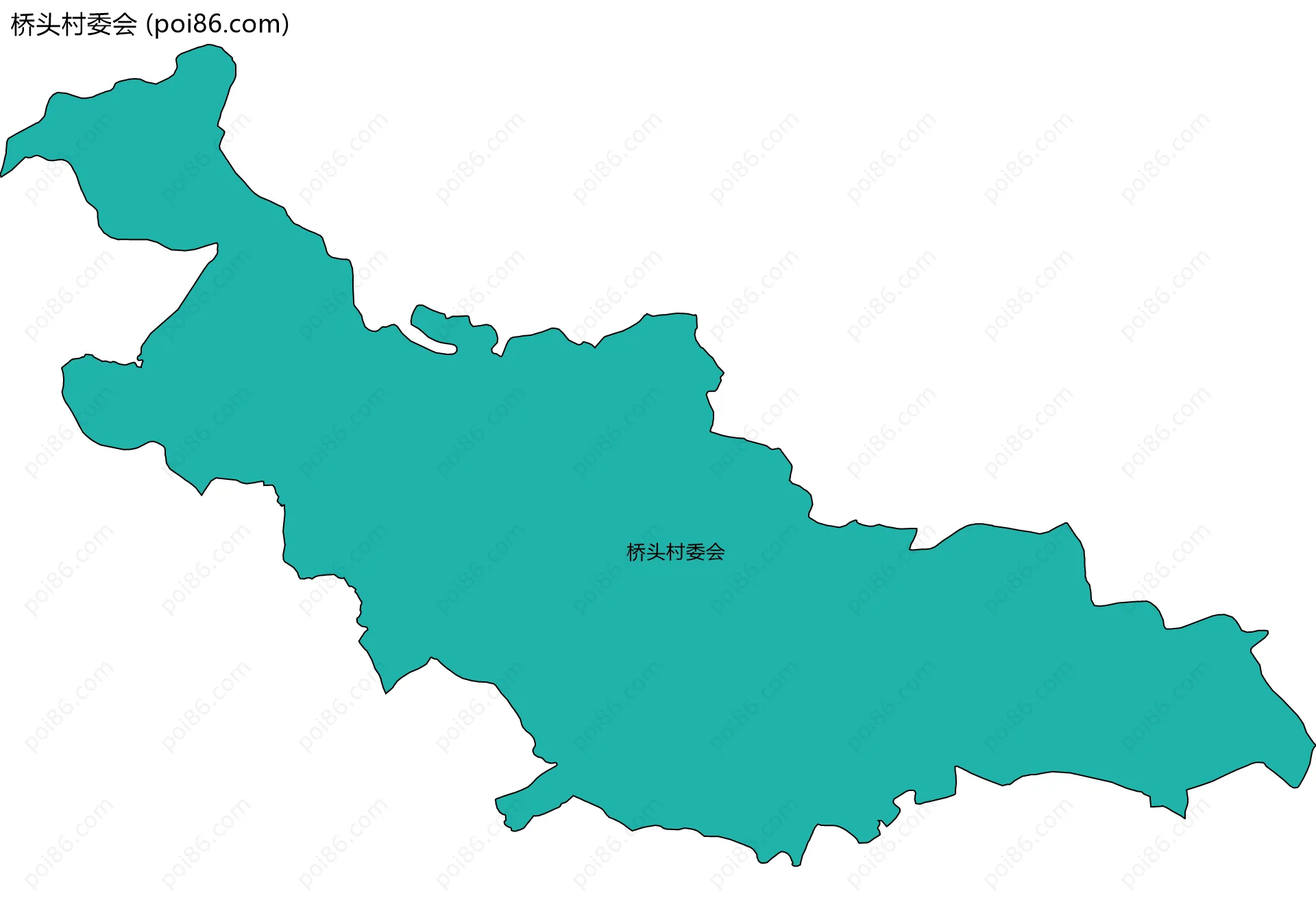 桥头村委会边界地图