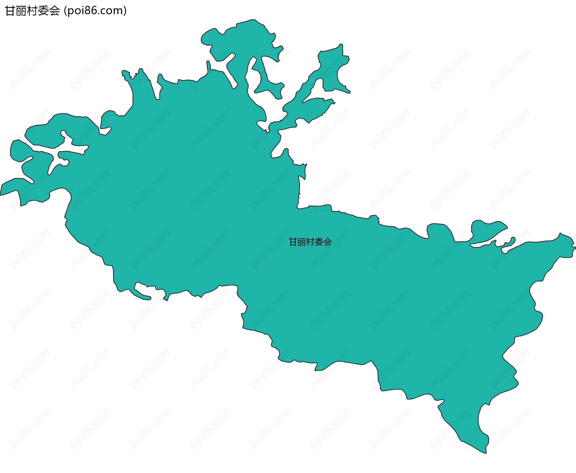 甘丽村委会边界地图