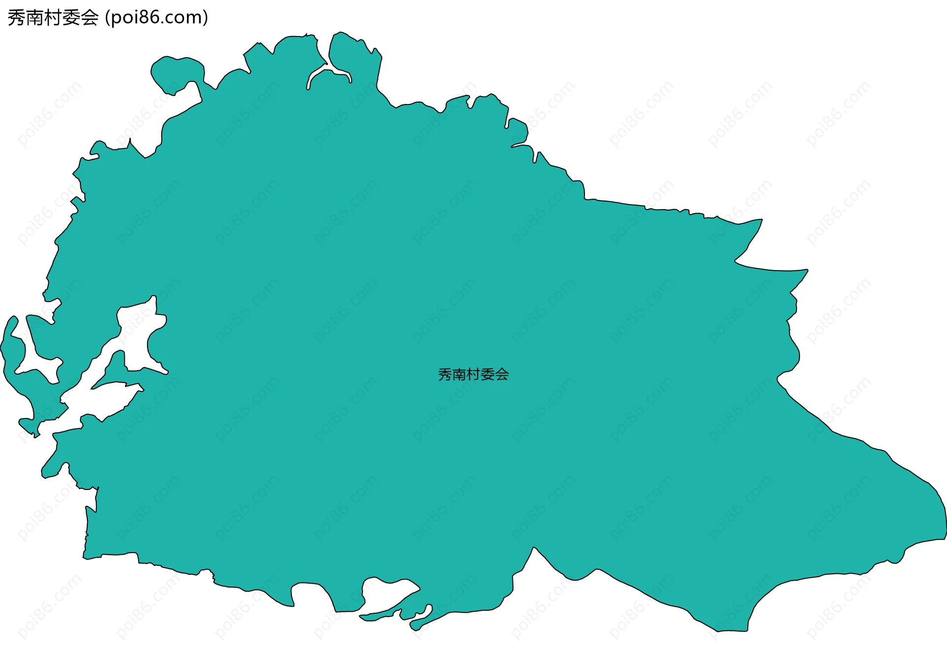 秀南村委会边界地图