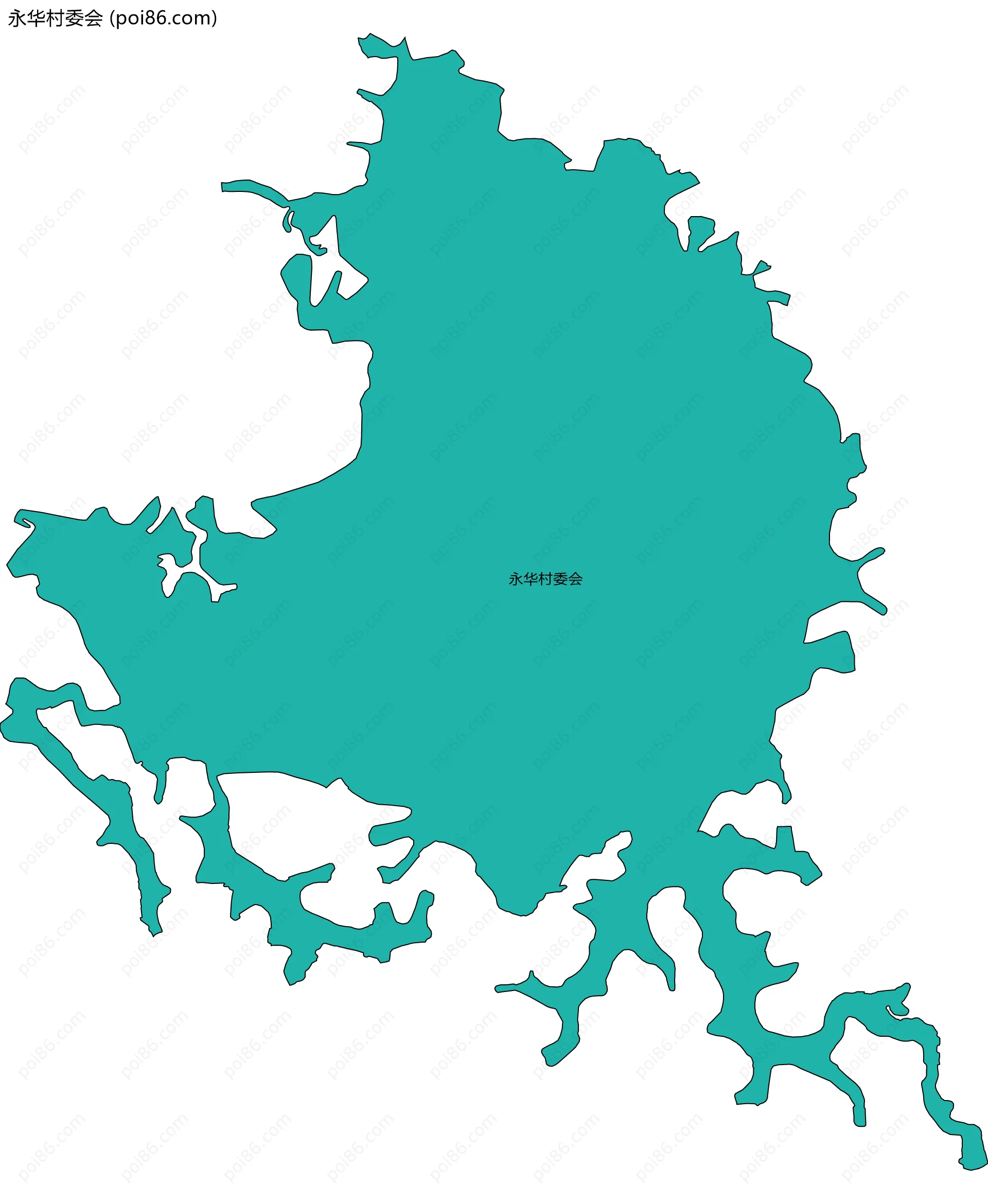 永华村委会边界地图