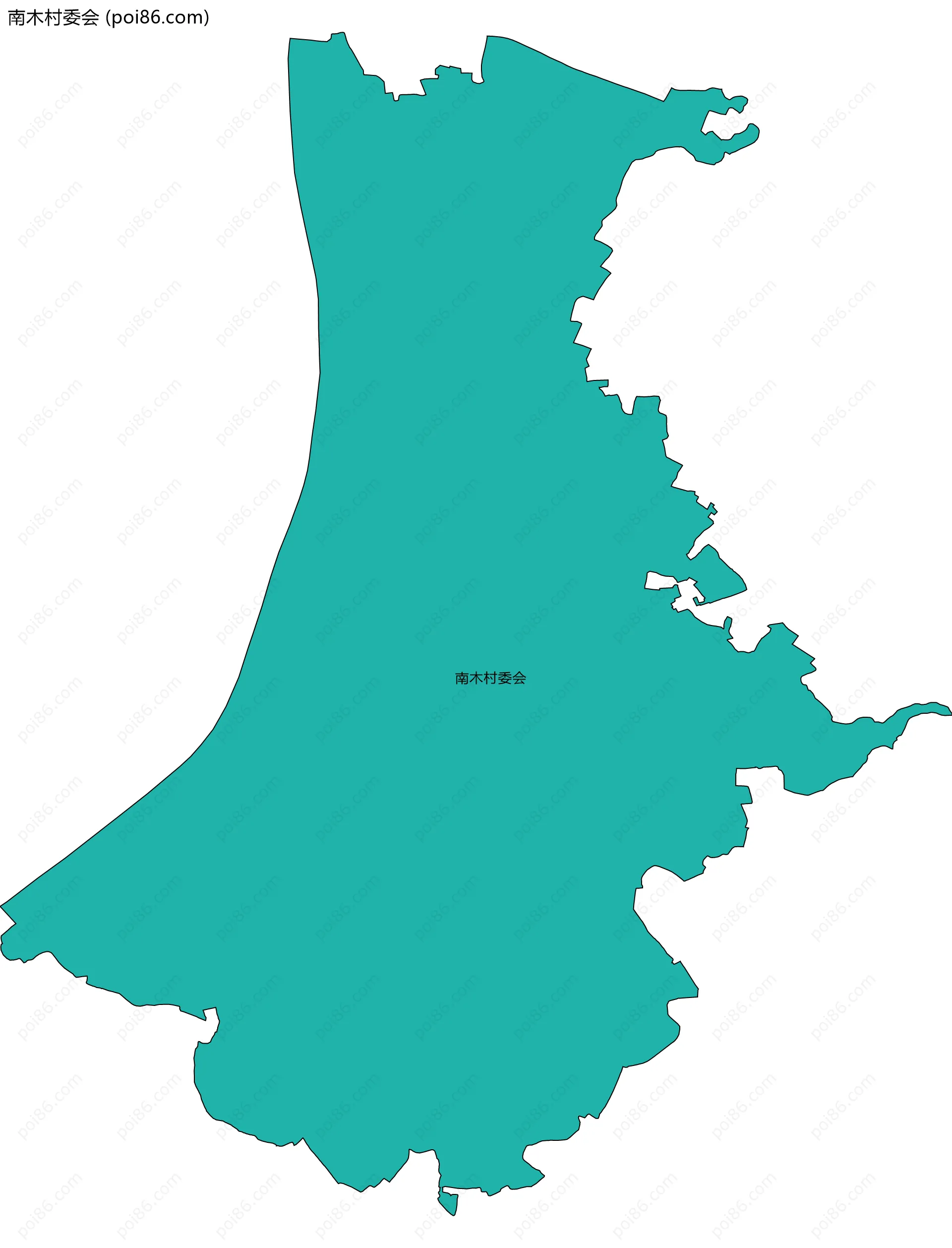 南木村委会边界地图