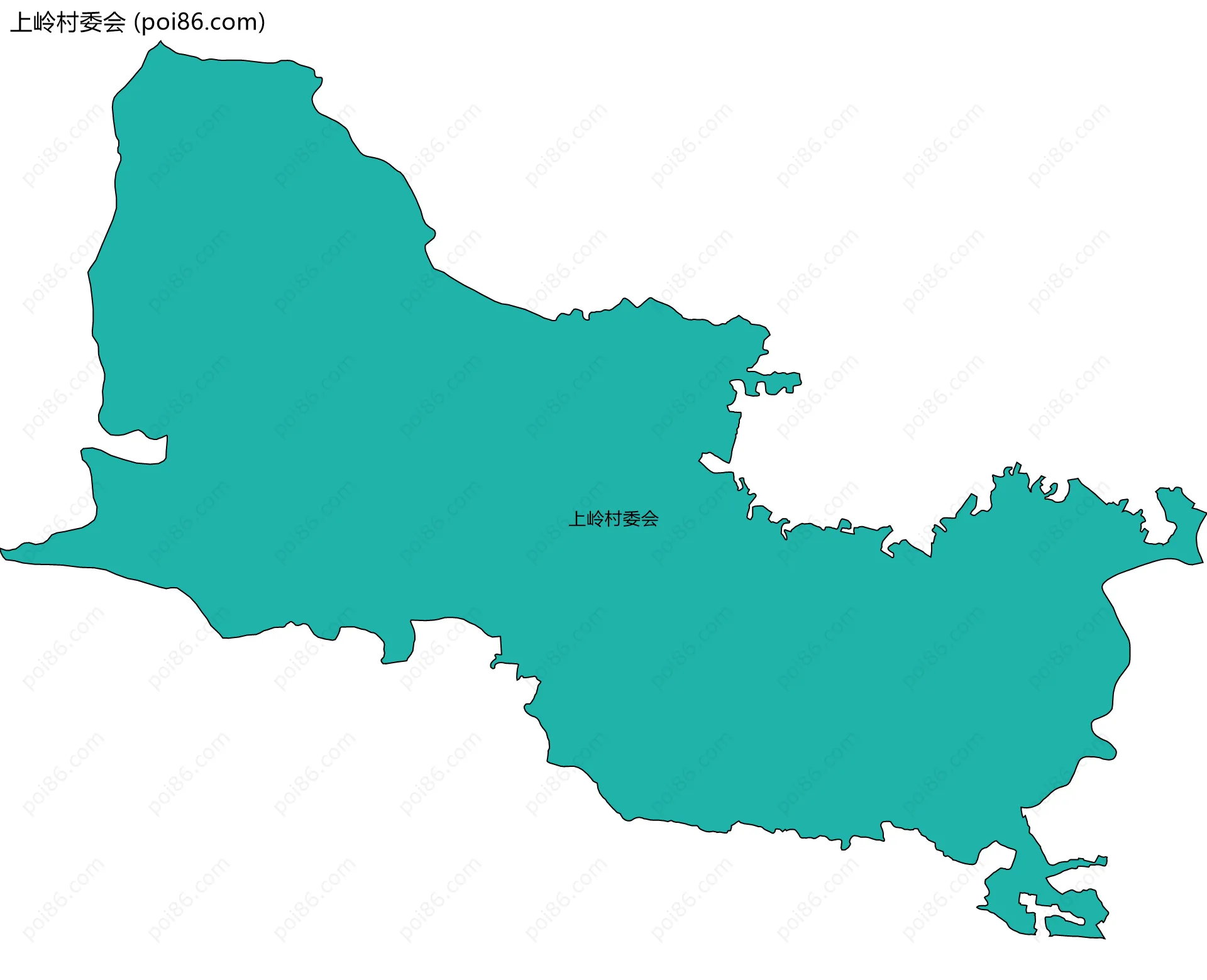 上岭村委会边界地图