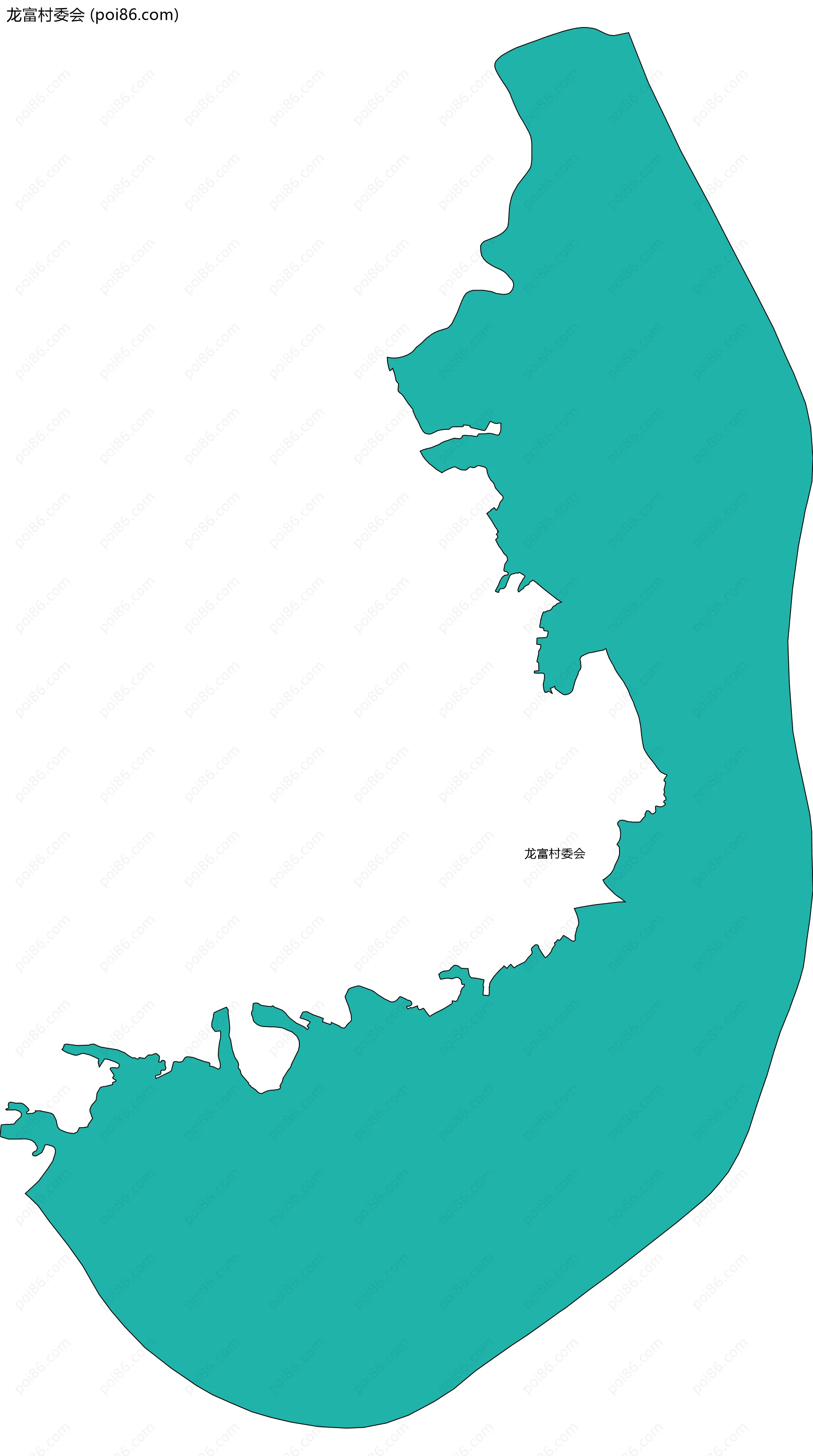 龙富村委会边界地图