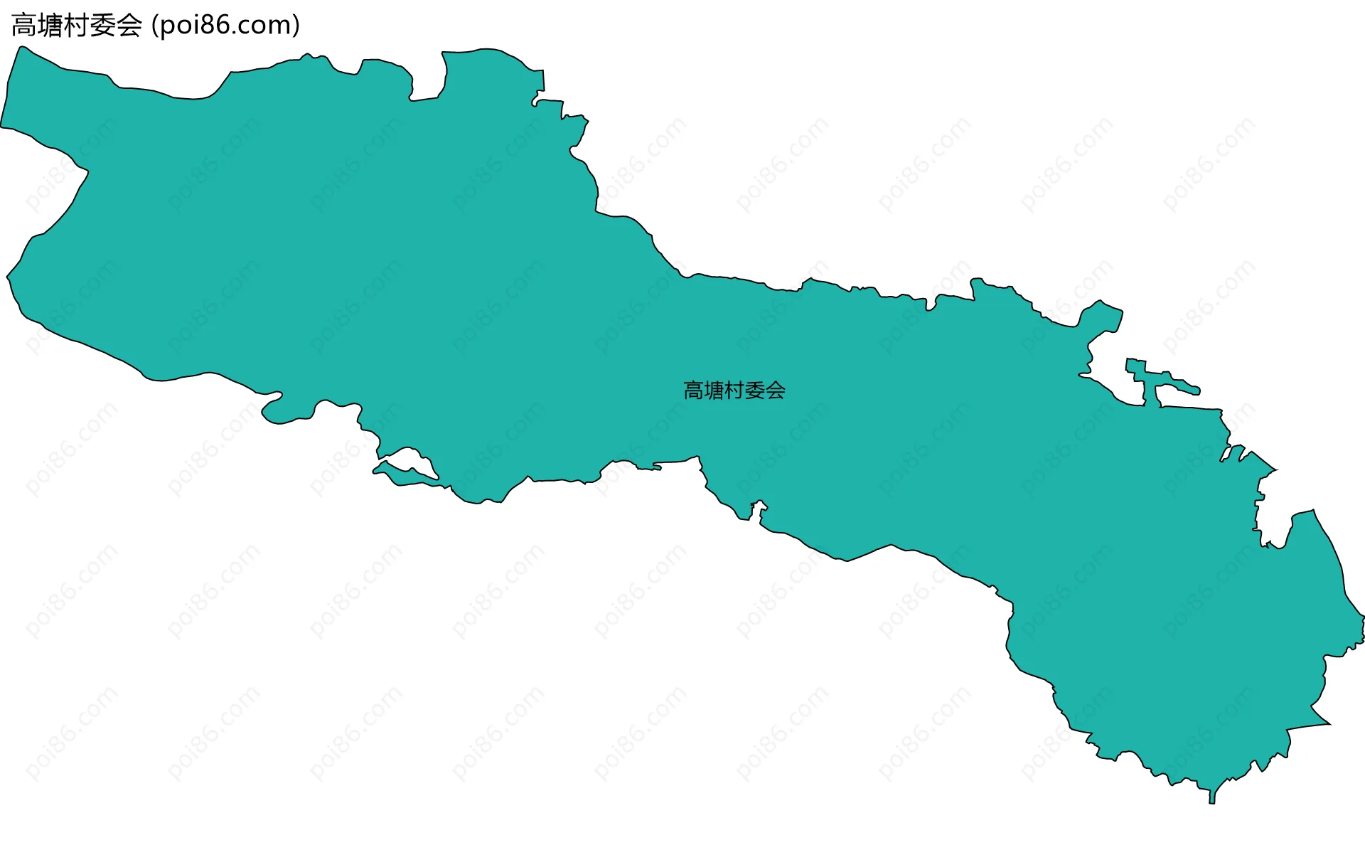 高塘村委会边界地图