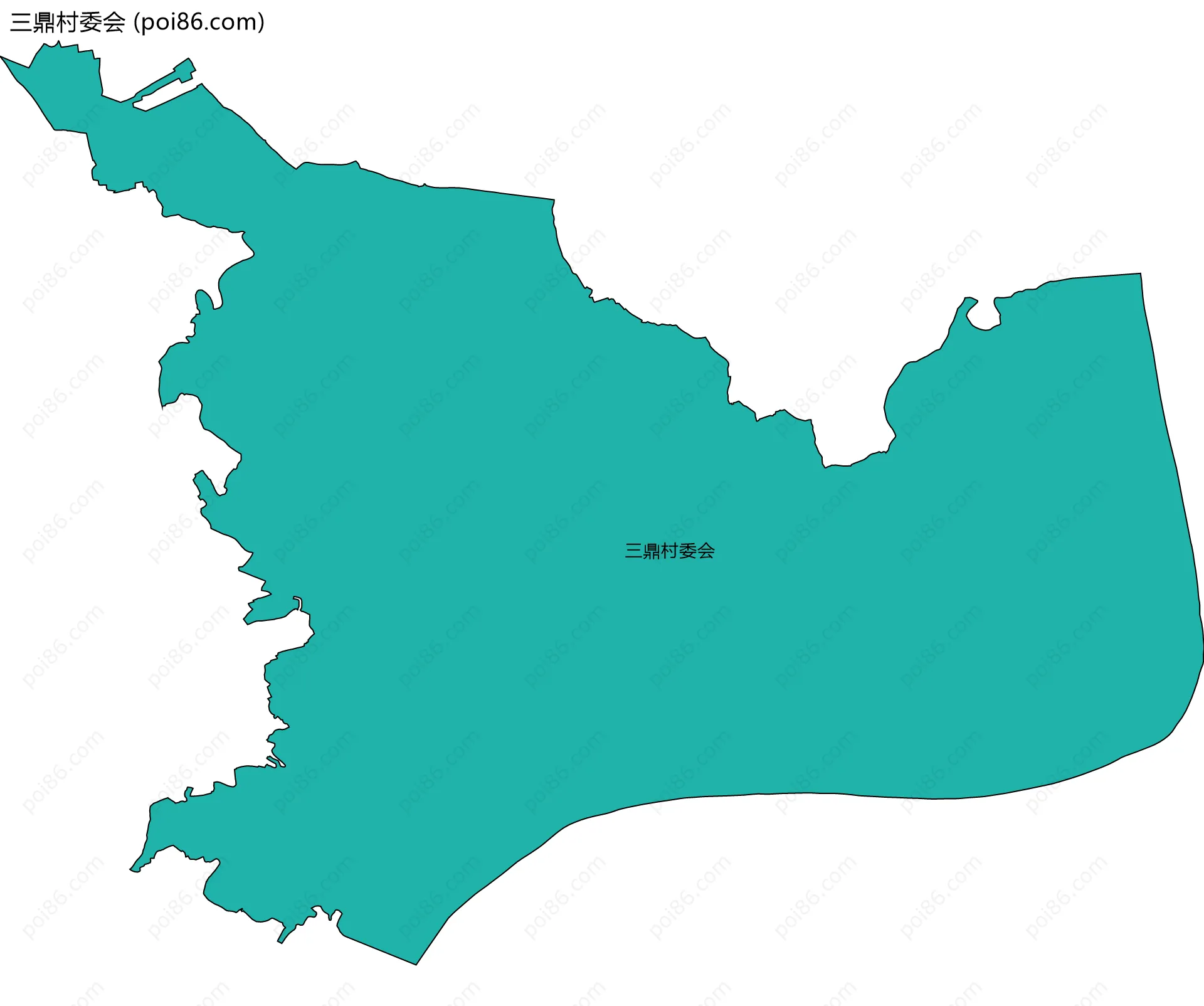 三鼎村委会边界地图