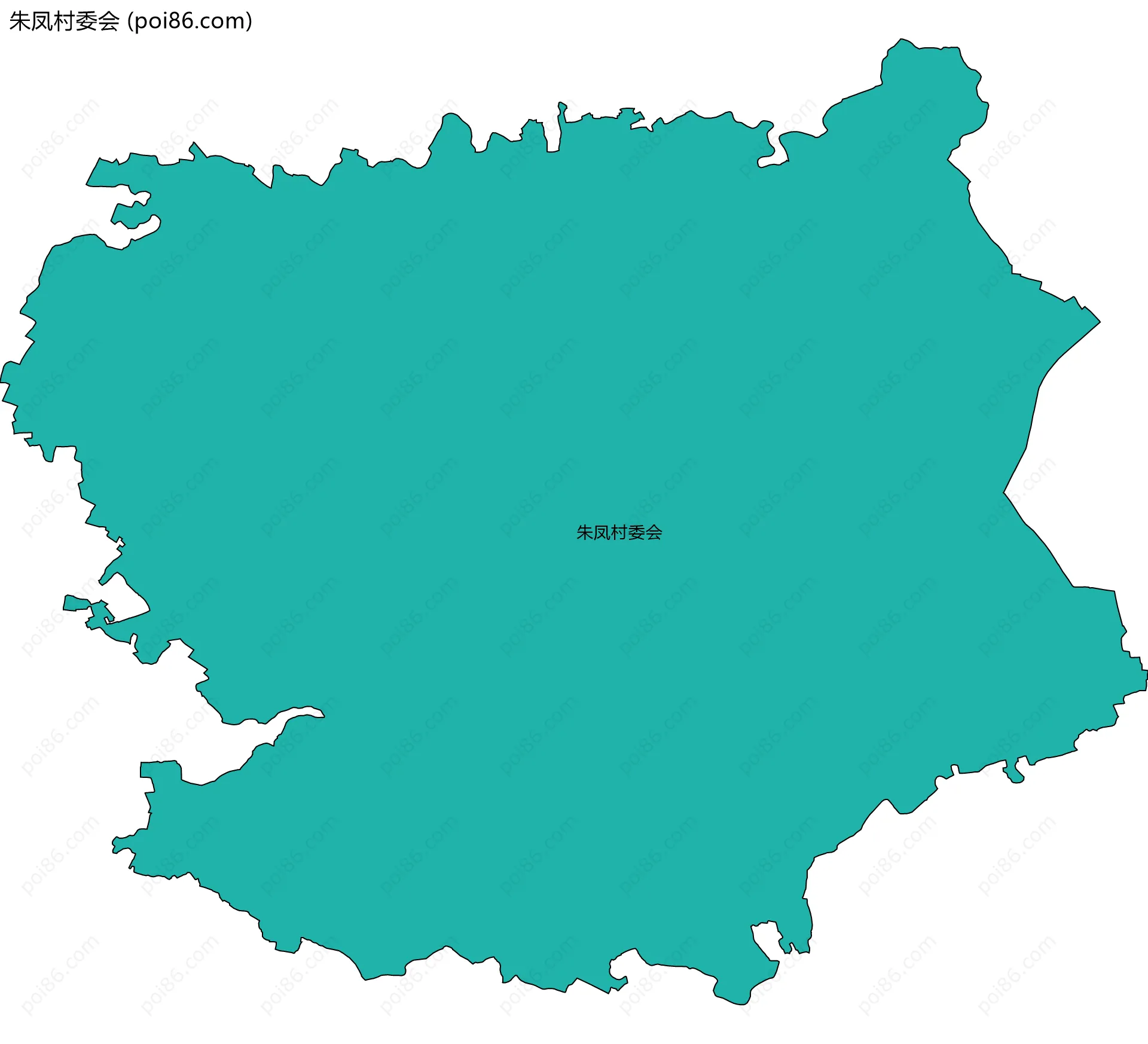 朱凤村委会边界地图