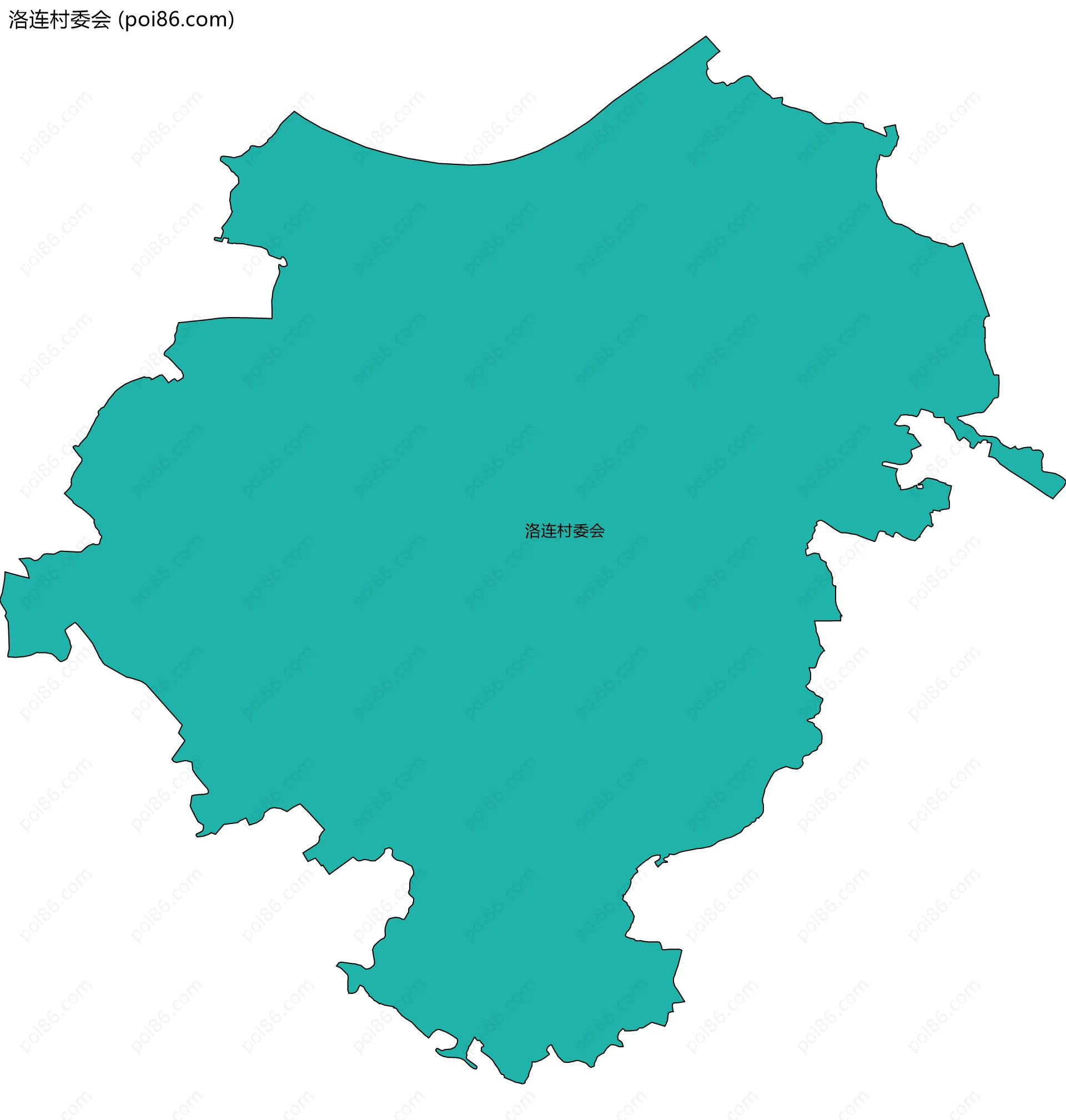 洛连村委会边界地图