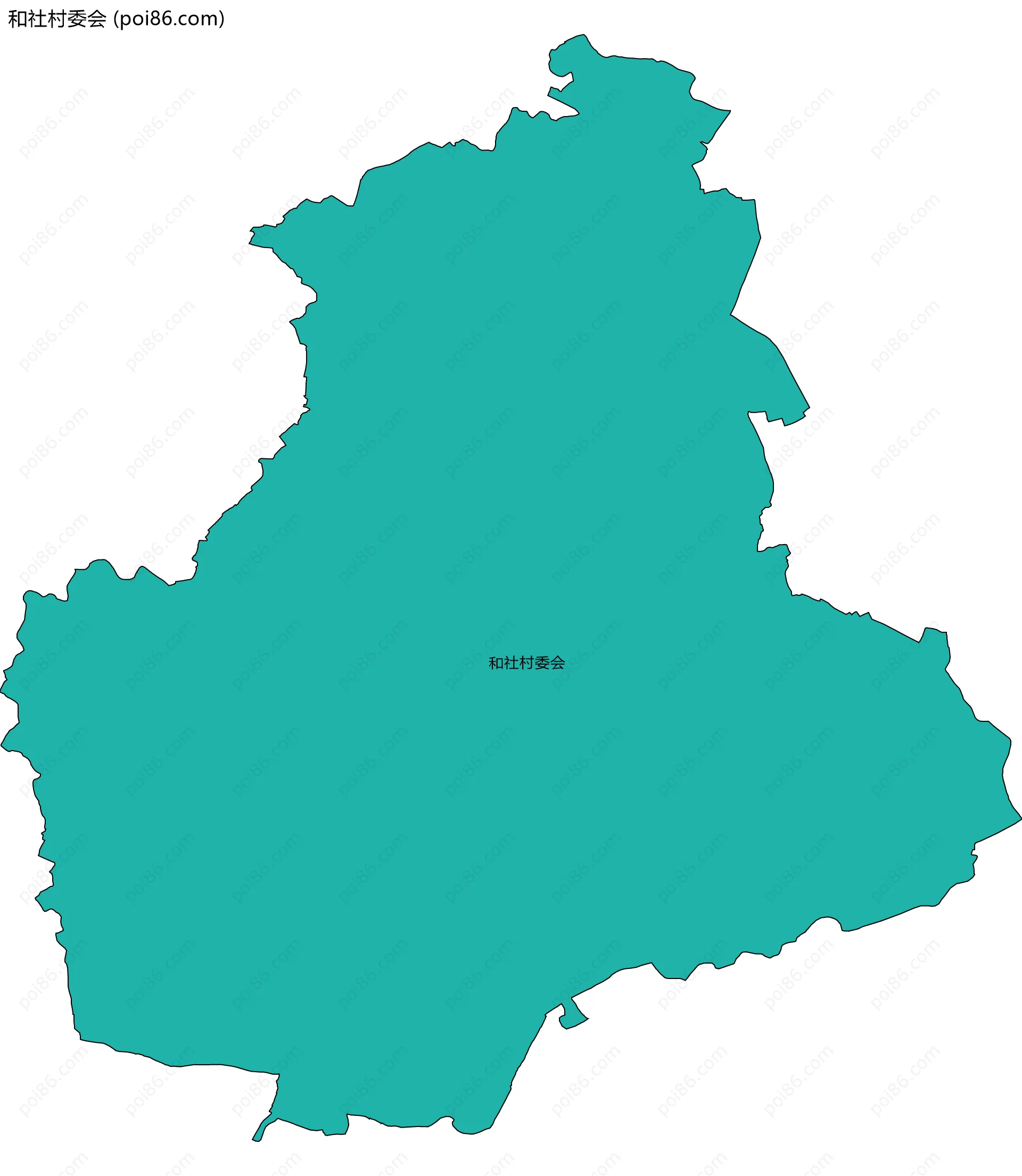 和社村委会边界地图