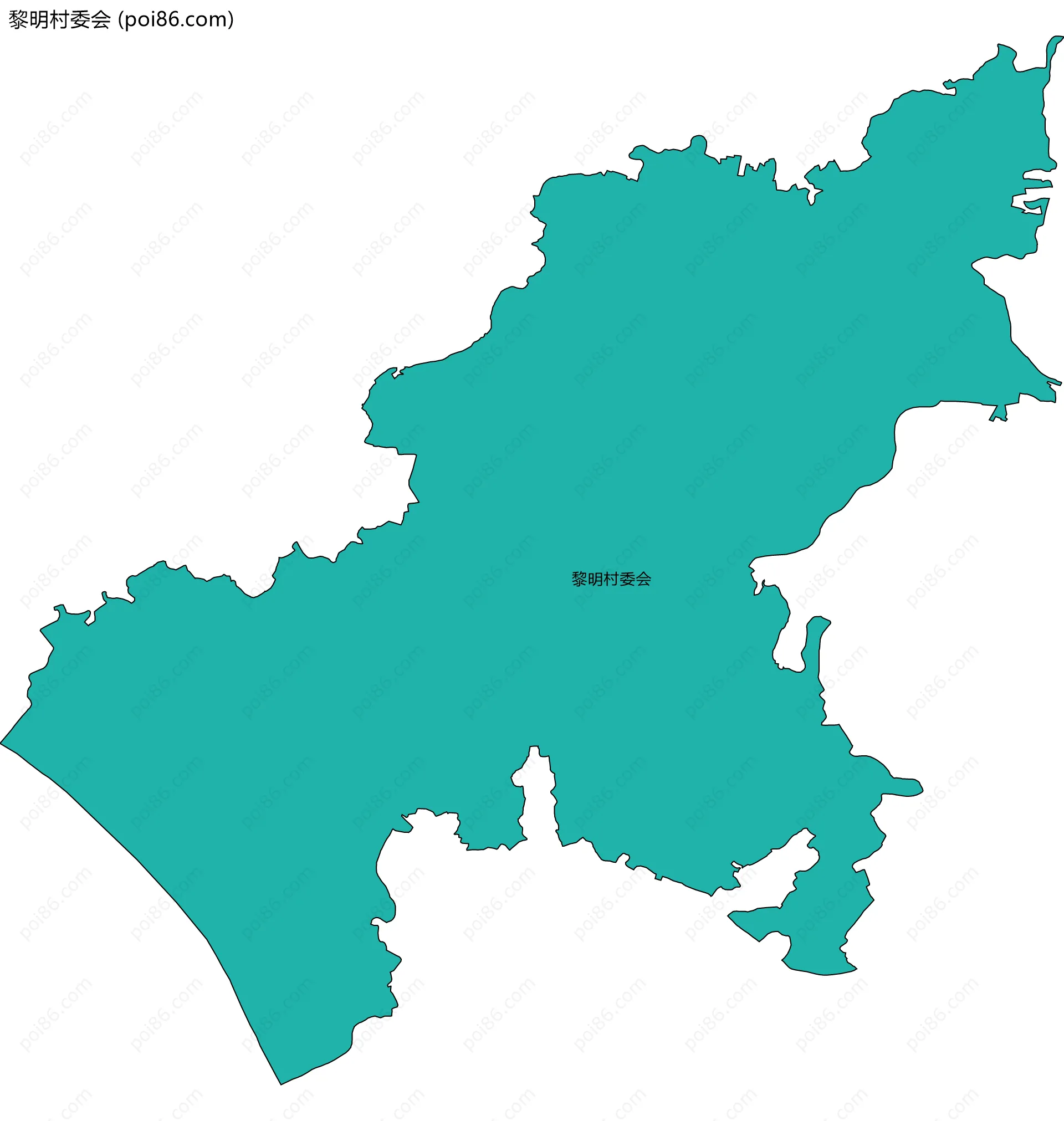 黎明村委会边界地图