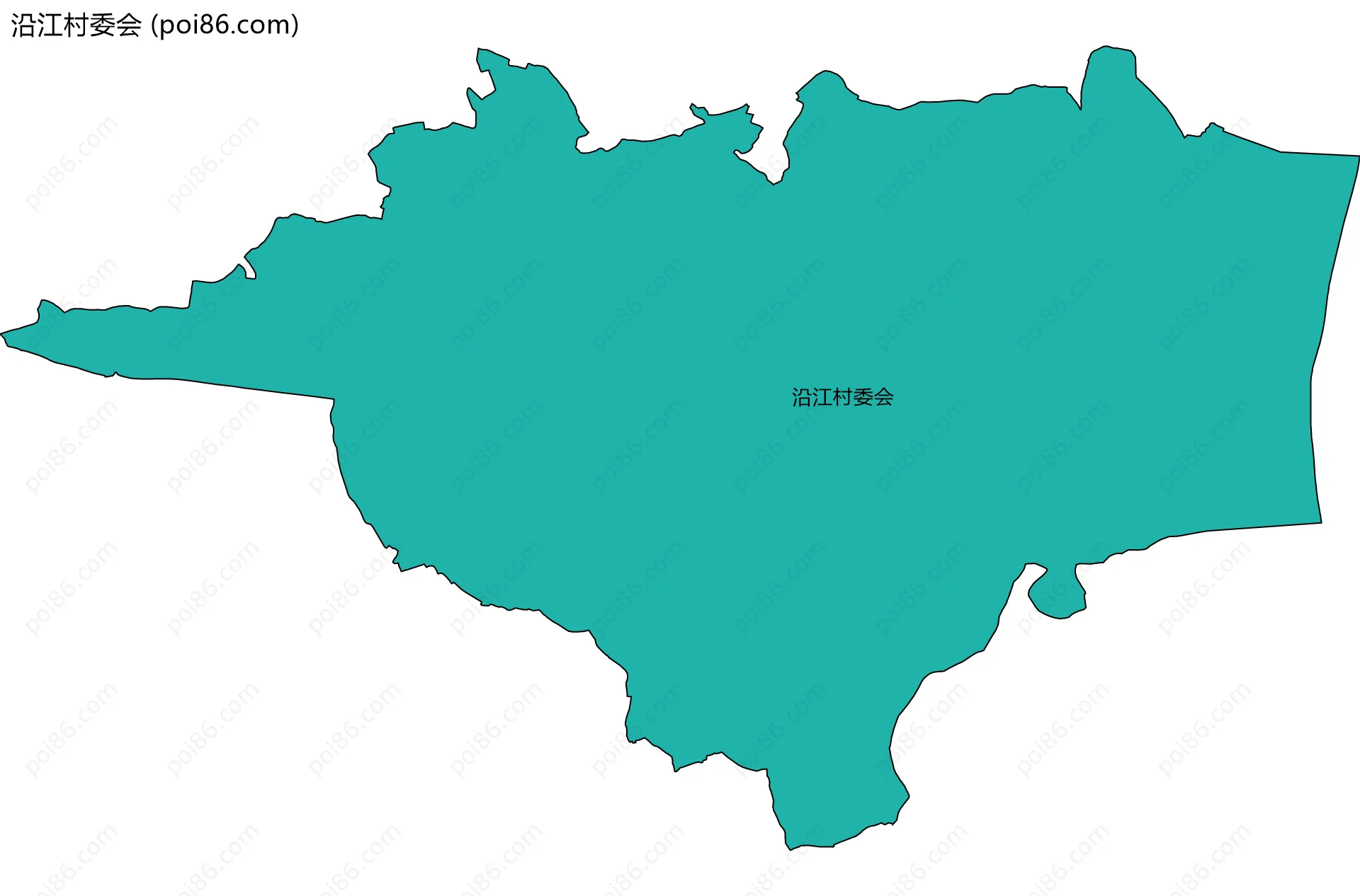 沿江村委会边界地图