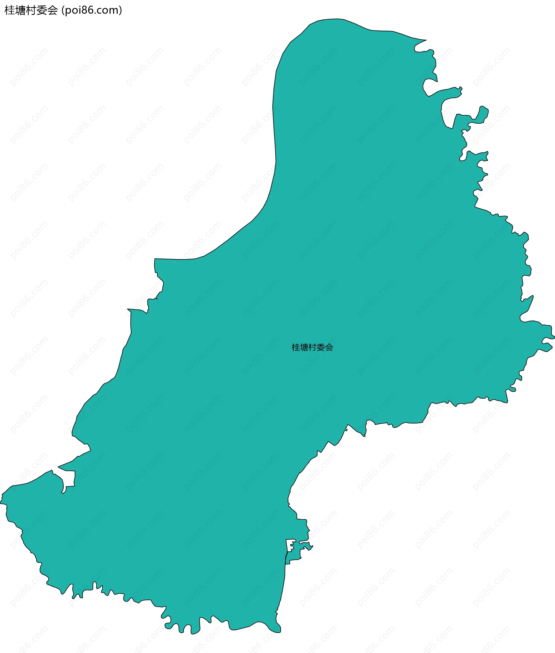 桂塘村委会边界地图