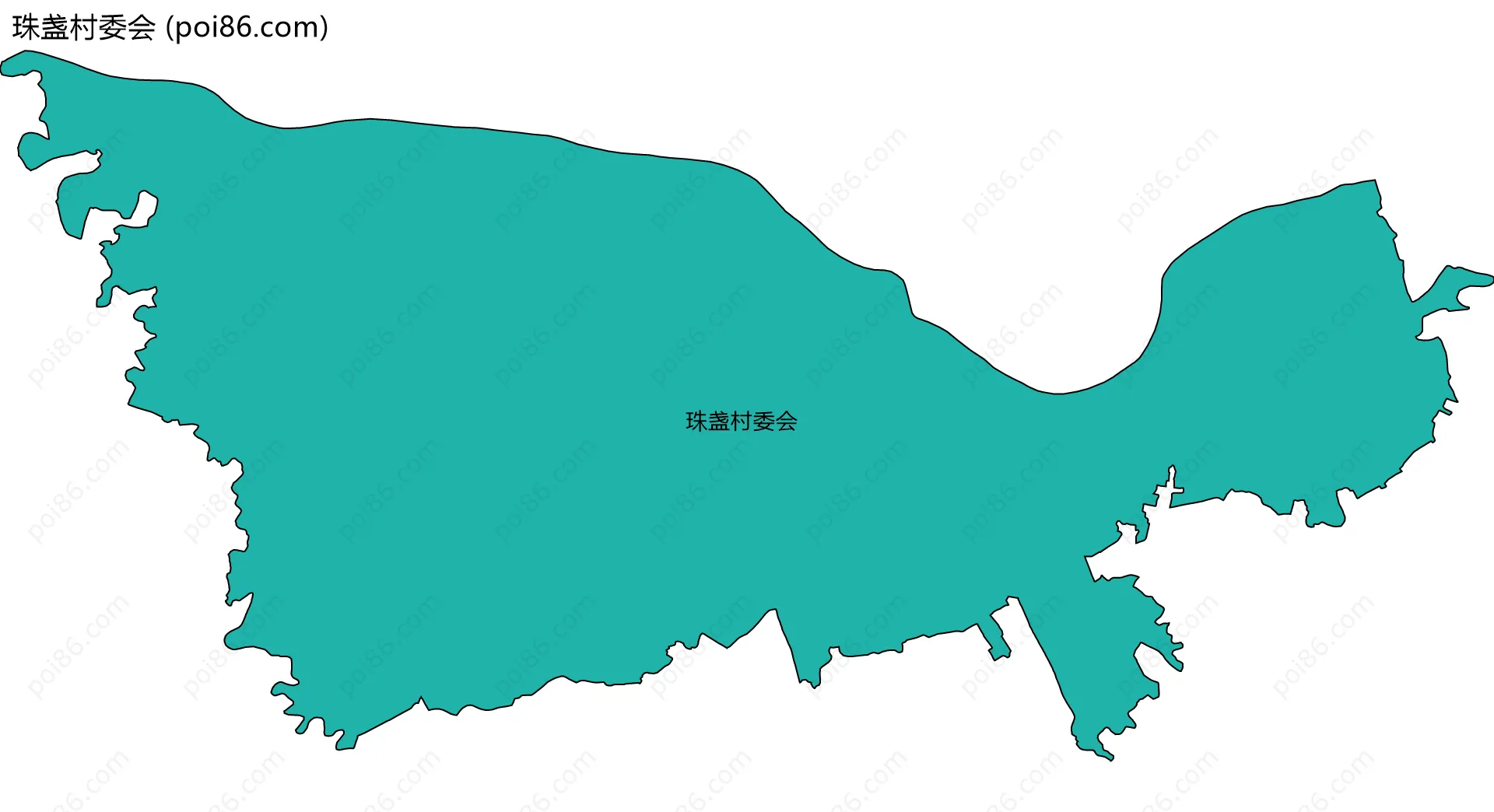 珠盏村委会边界地图