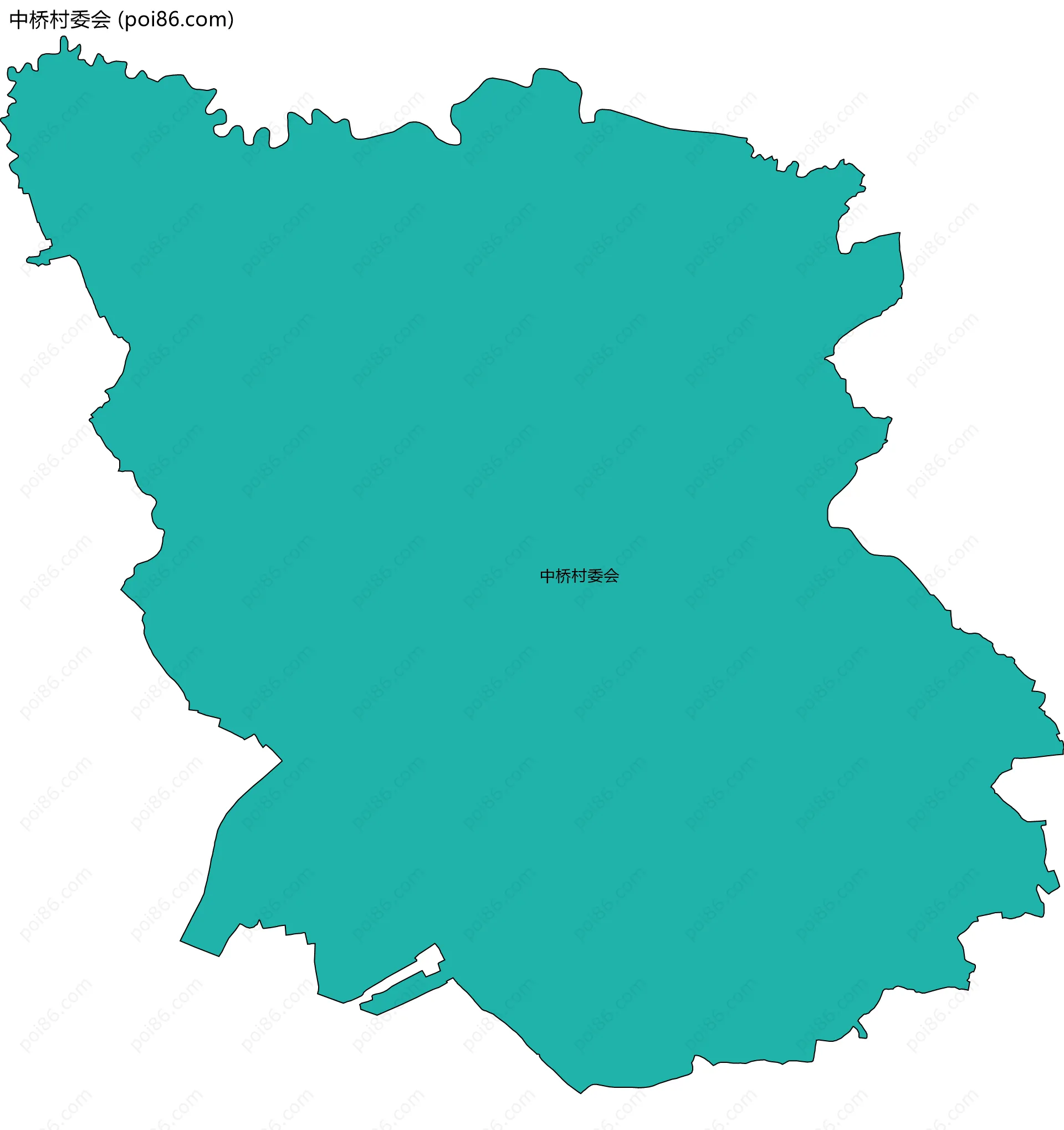 中桥村委会边界地图