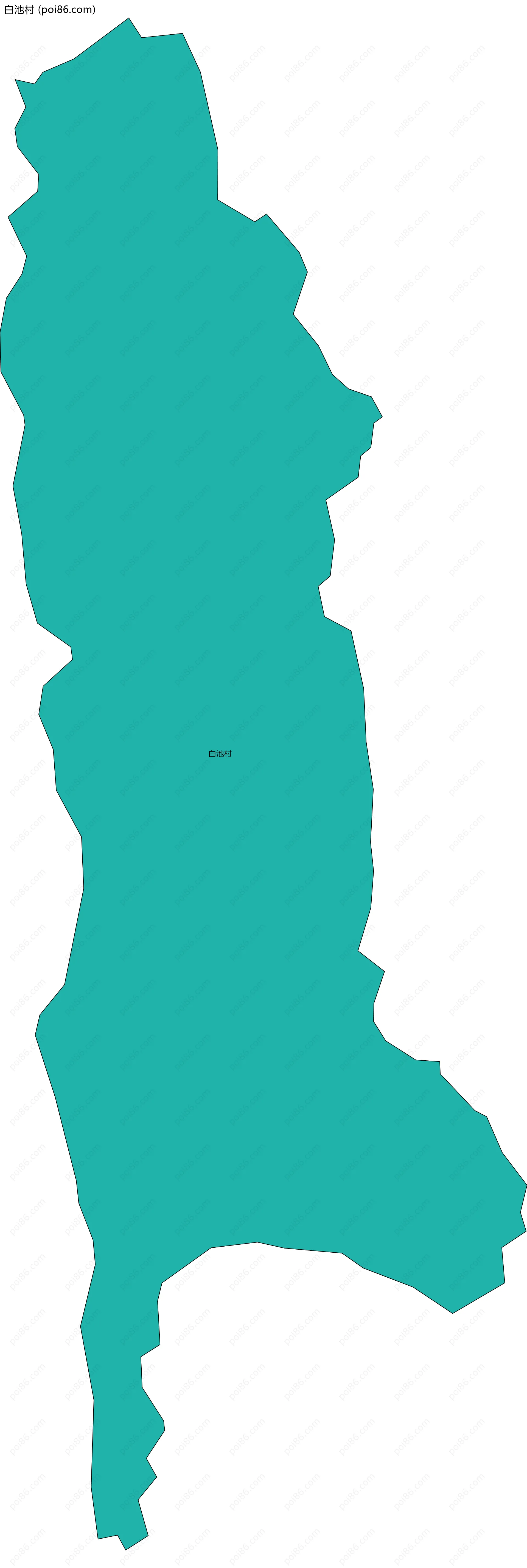 白池村边界地图