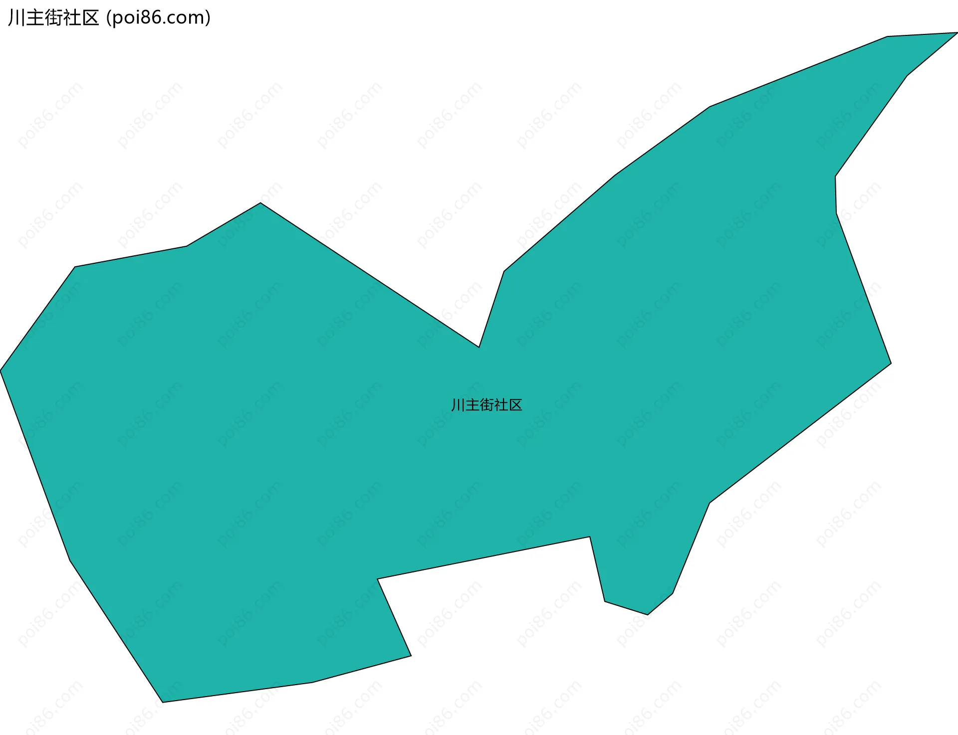 川主街社区边界地图