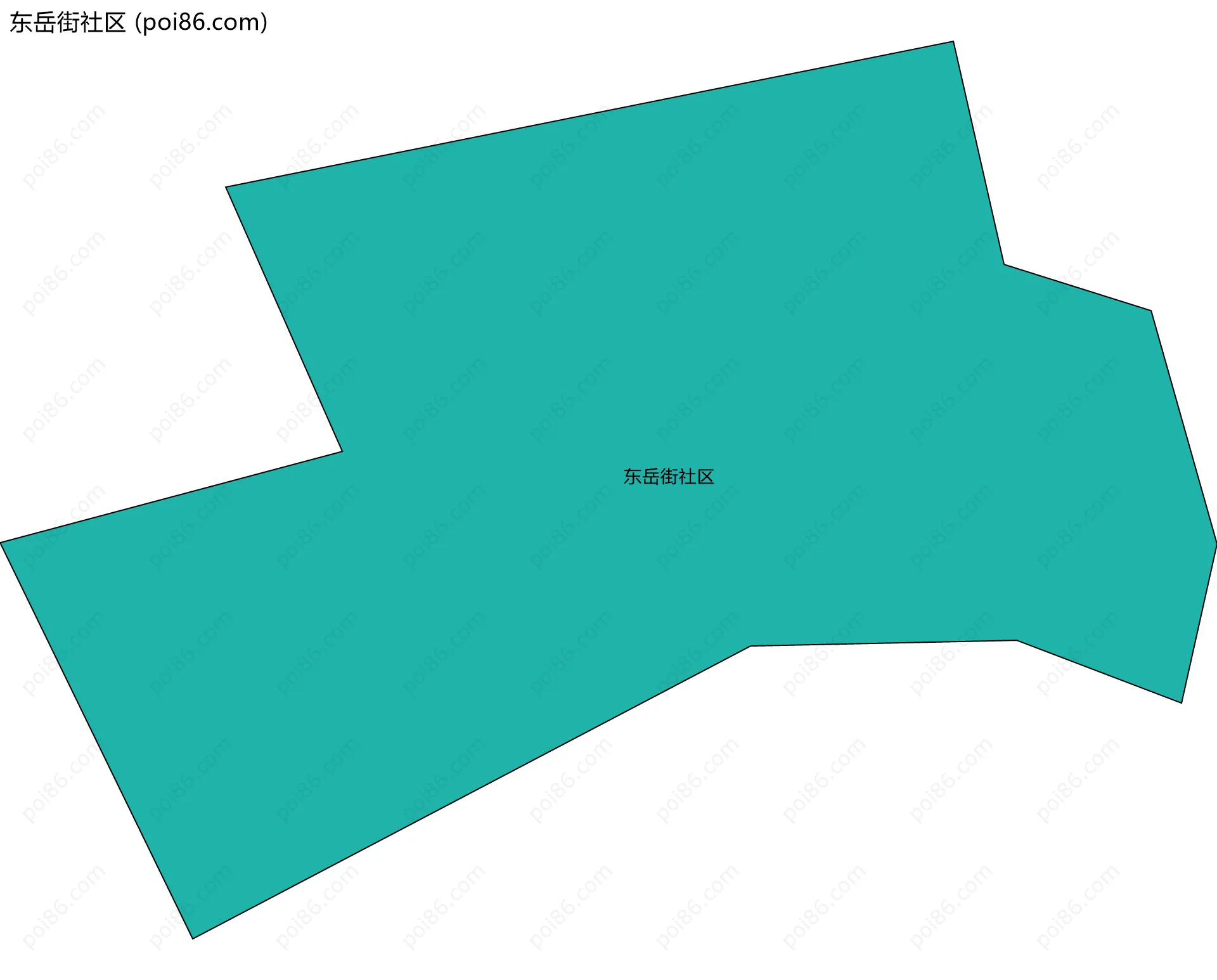 东岳街社区边界地图