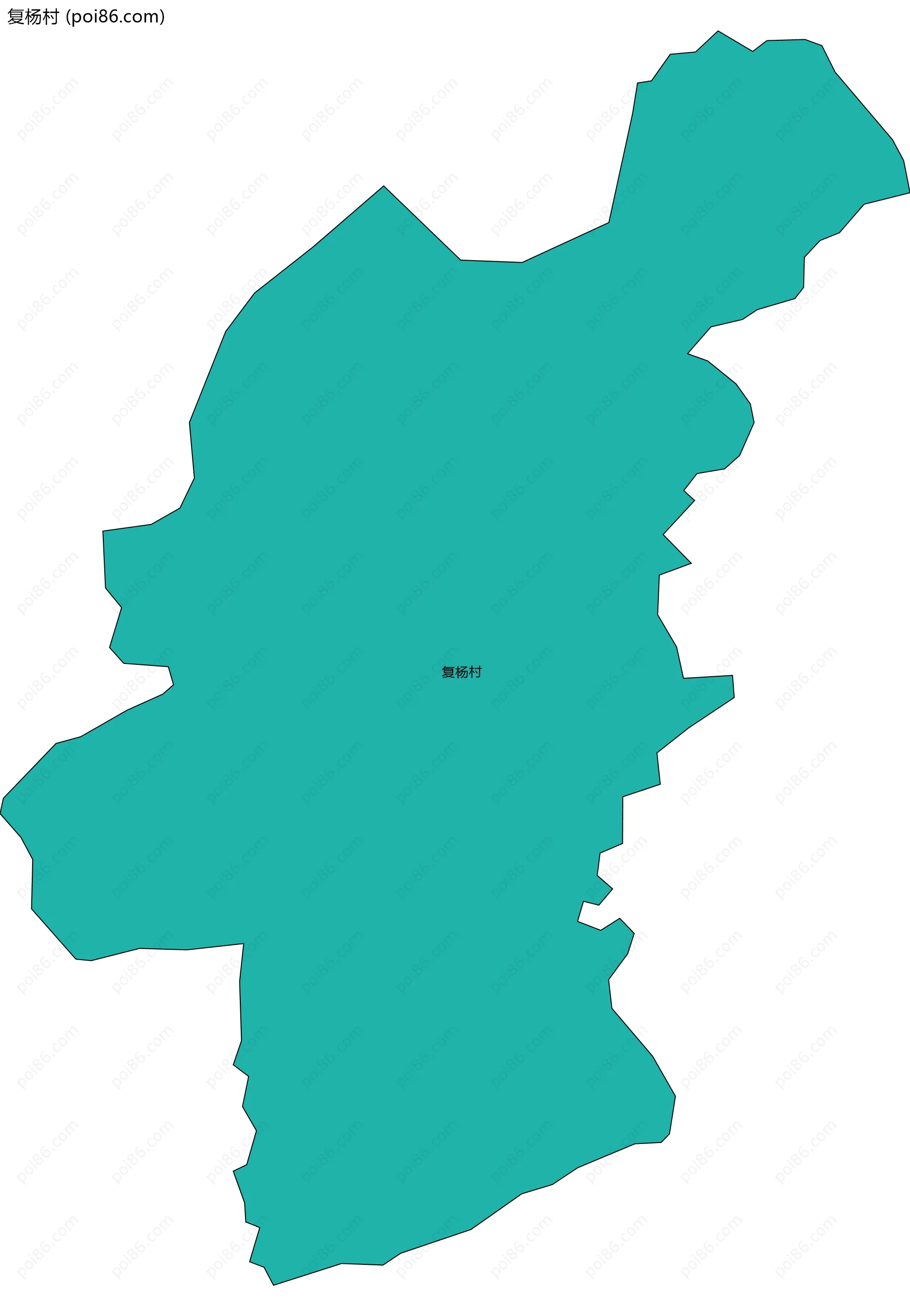 复杨村边界地图