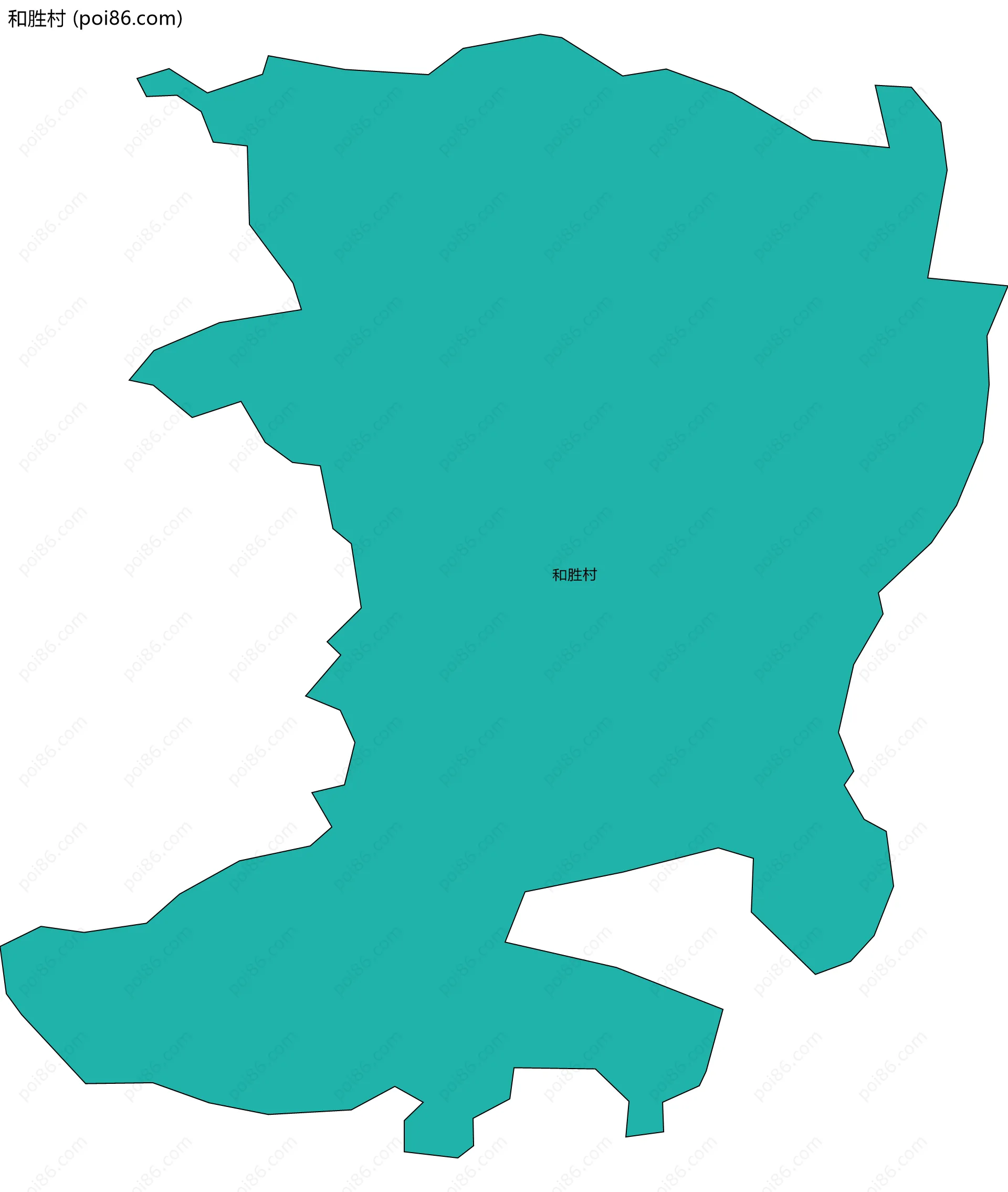 和胜村边界地图